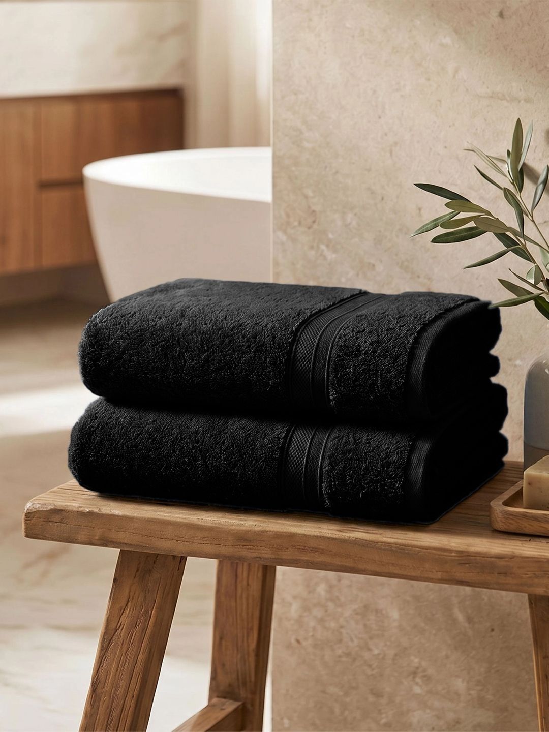MYTRIDENT Soft Comfort Air Rich 500GSM Super Soft 2PCs Adult Regular Bath Towel-27x54In