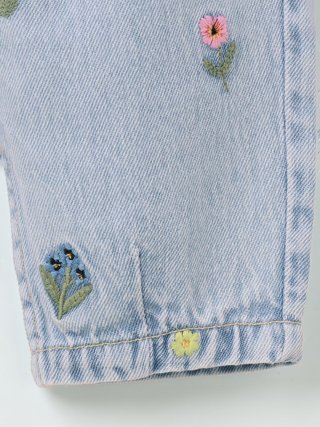 Girls Relaxed Fit Mid-Rise Embroidered Jeans 5
