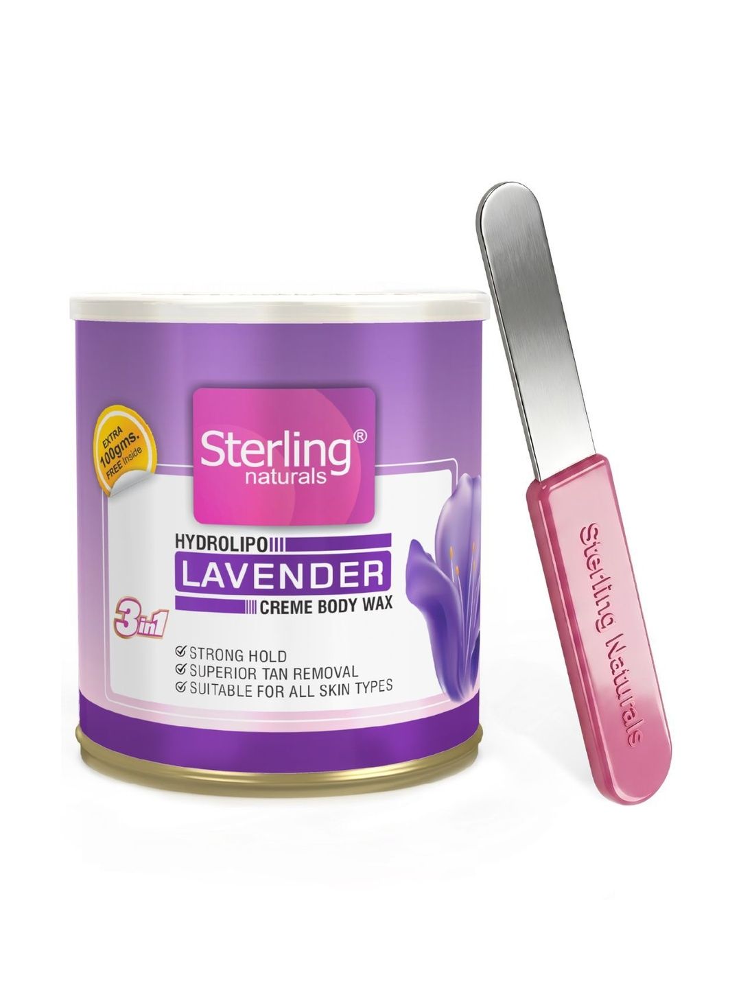 Sterling Naturals Women Wax Smooth & Less Painful Hair Removal D Tan Formula 700g
