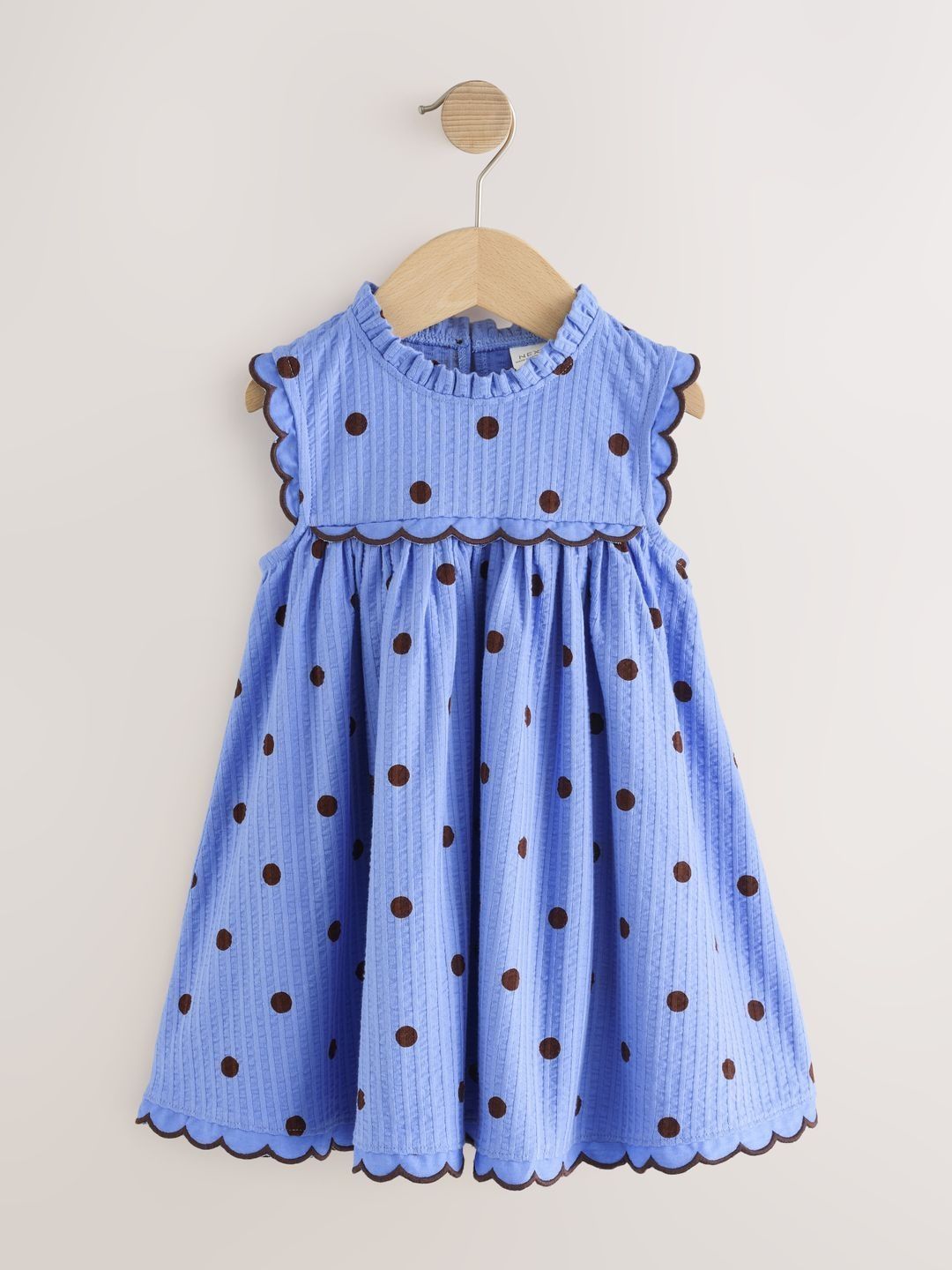 NEXT Girls Polka Dot Print Ruffled A-Line Dress