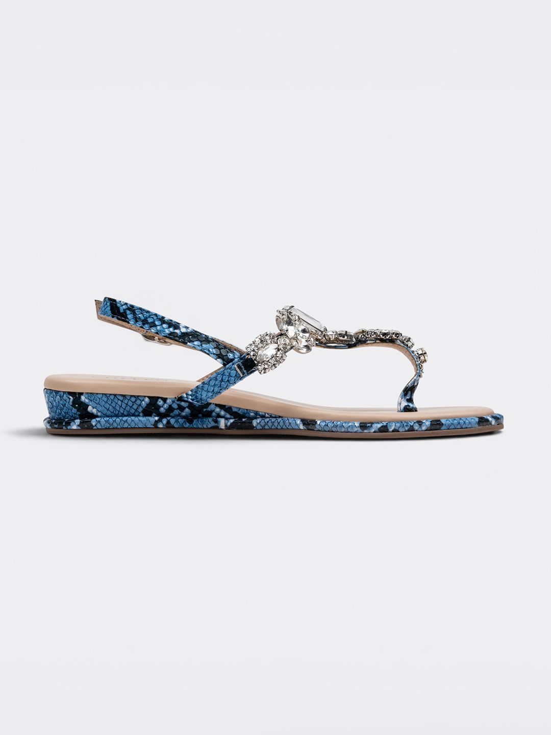 CHLLEN Women Printed Party Open Toe Flats