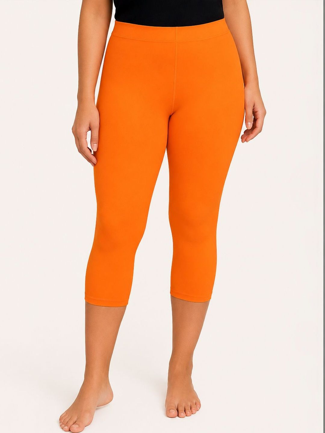 LYCOT Women Solid Slip-On Tight Fit Swim Capri