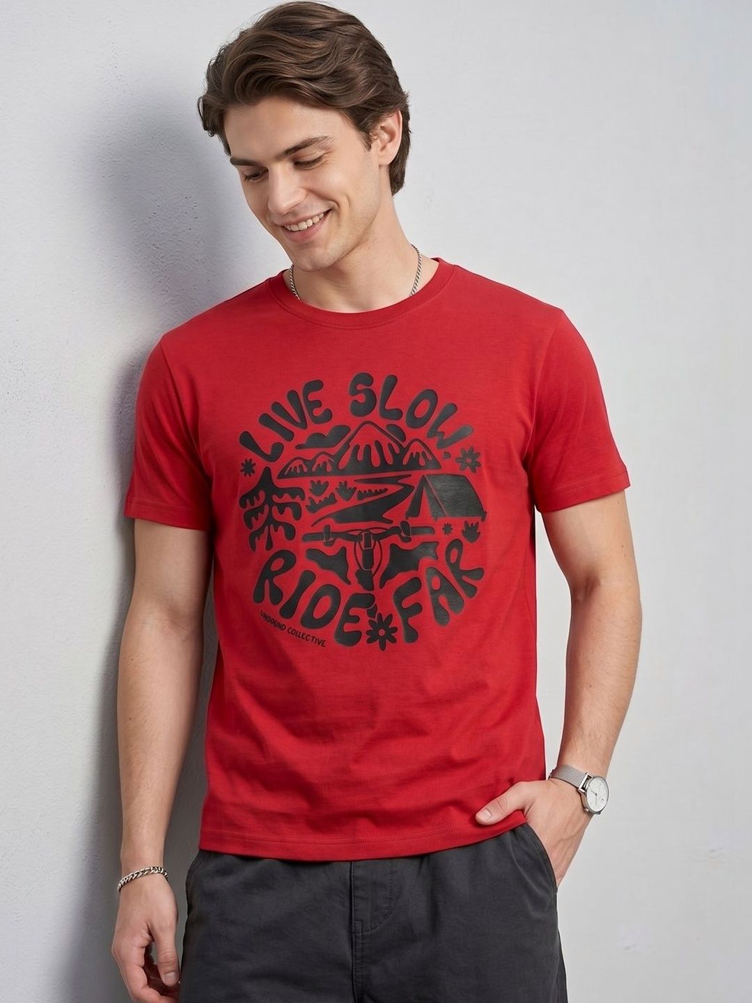Roadster Men Printed T-shirt