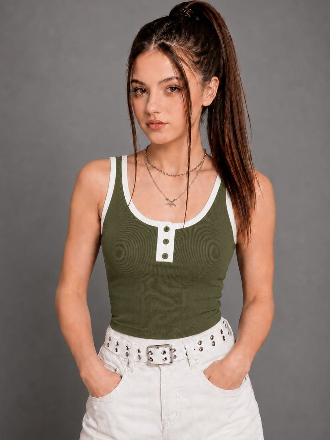 ZAROON PRODUCTION Cotton Blend Top