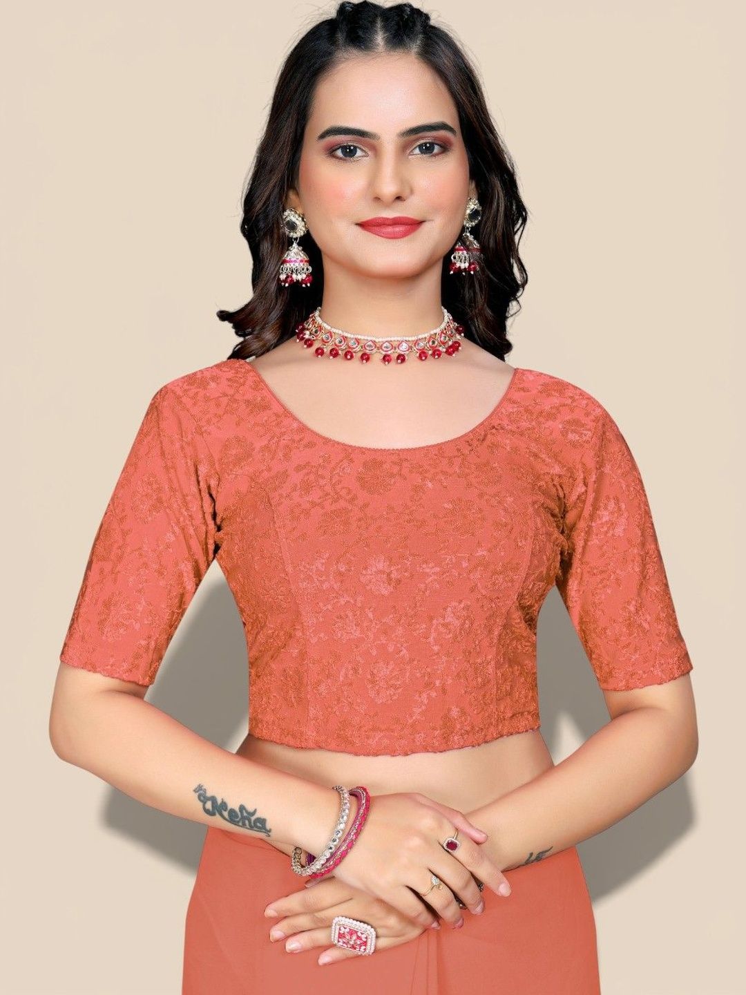 MRSWEARS Woven Design Saree Blouse