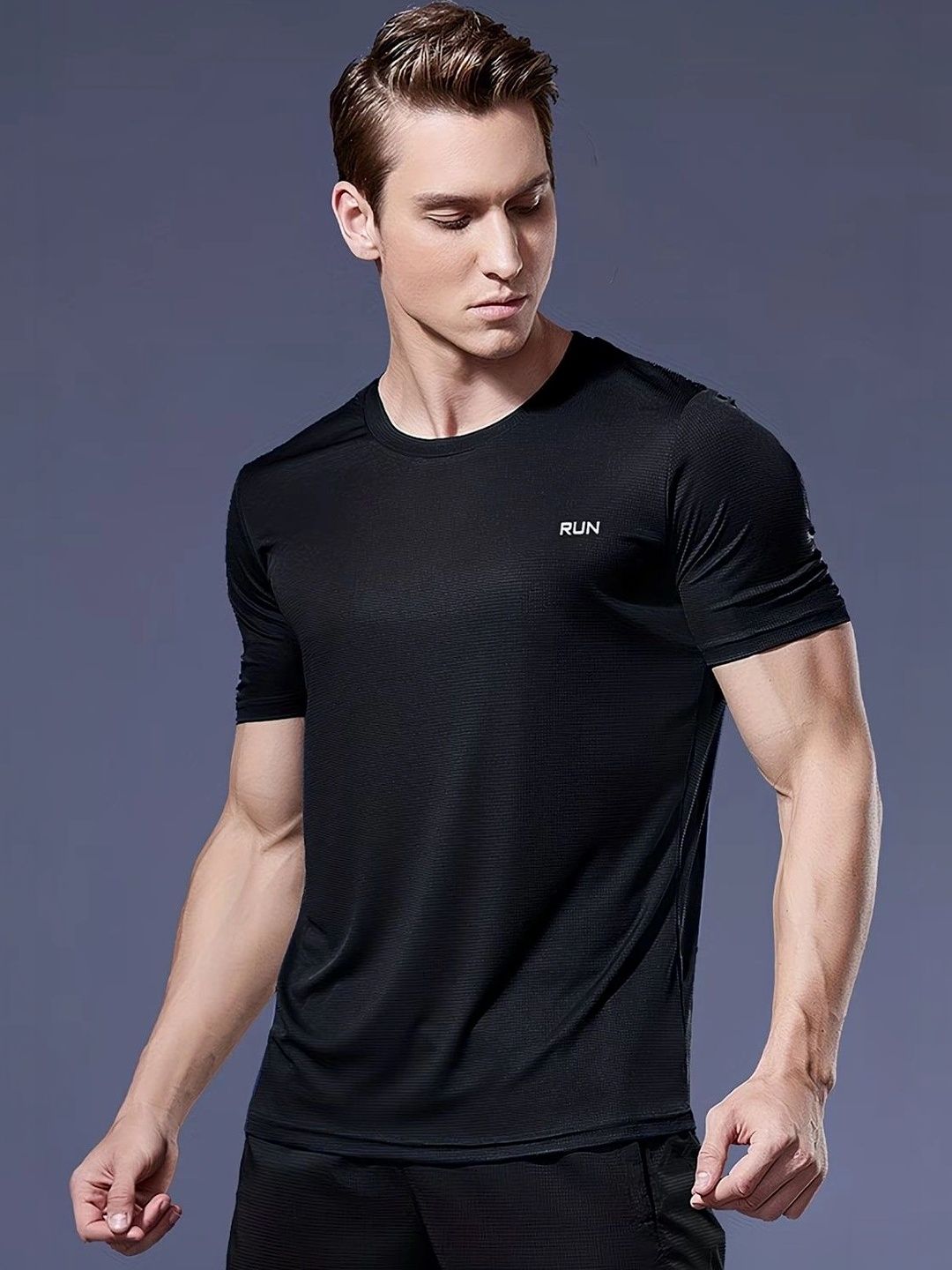 FABRIPPLE Men Round Neck Dry Fit T-shirt