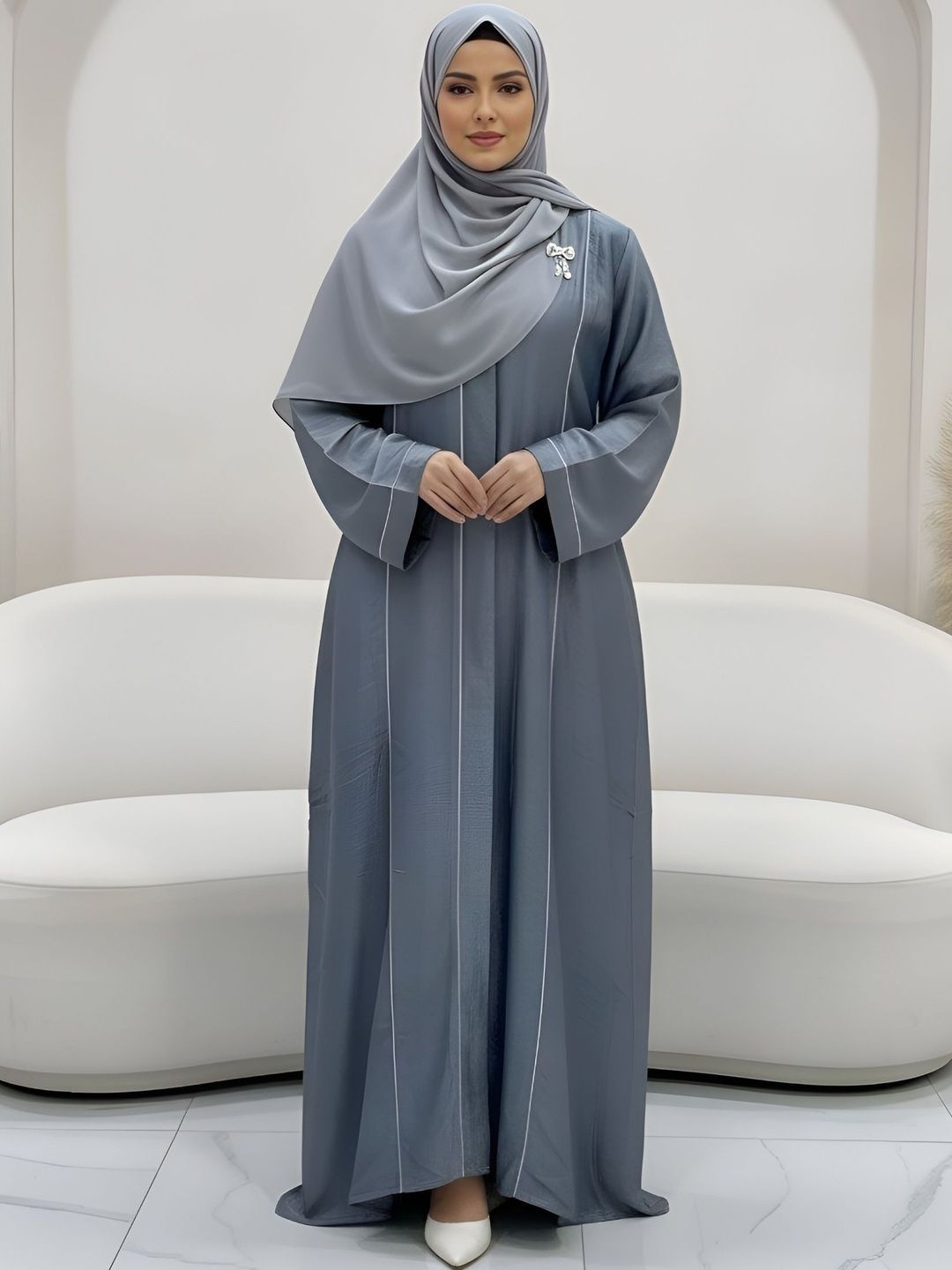 Ovais Abaya Collection Abaya Burqa With Scarf