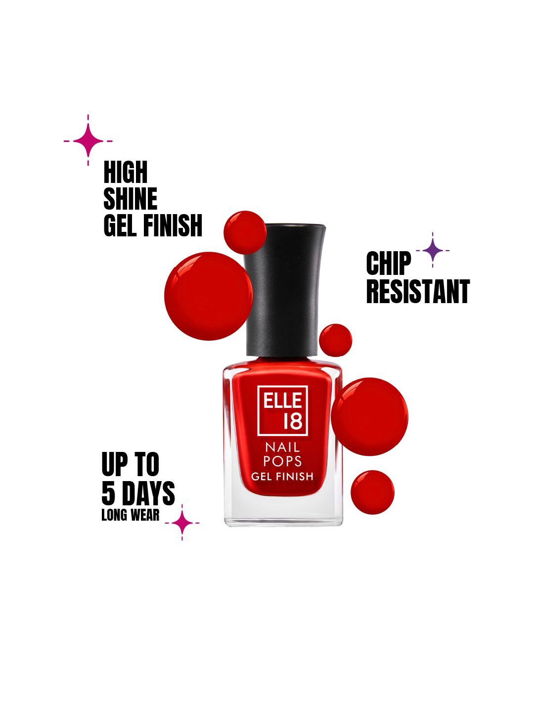 Buy ELLE 18 Gel Finish Long Lasting Chip Resistant Nail Pops 10ml   G9 -  - Personal Care for Women