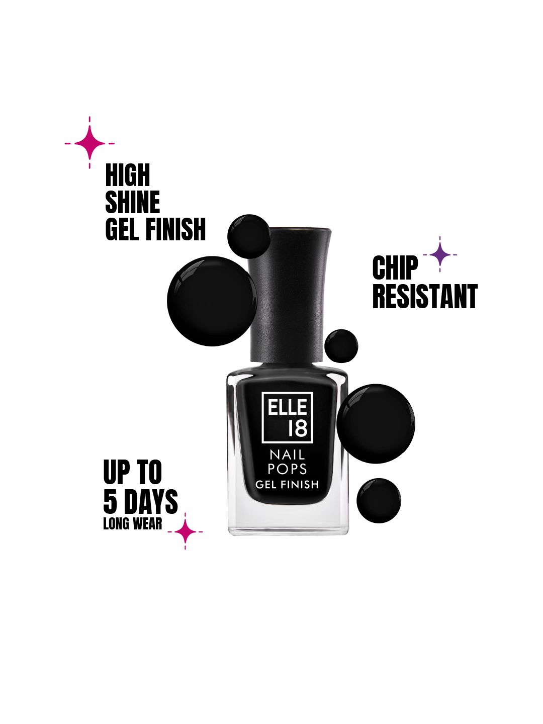 ELLE 18 Gel Finish Long Lasting Chip Resistant Nail Pops 10ml - G6