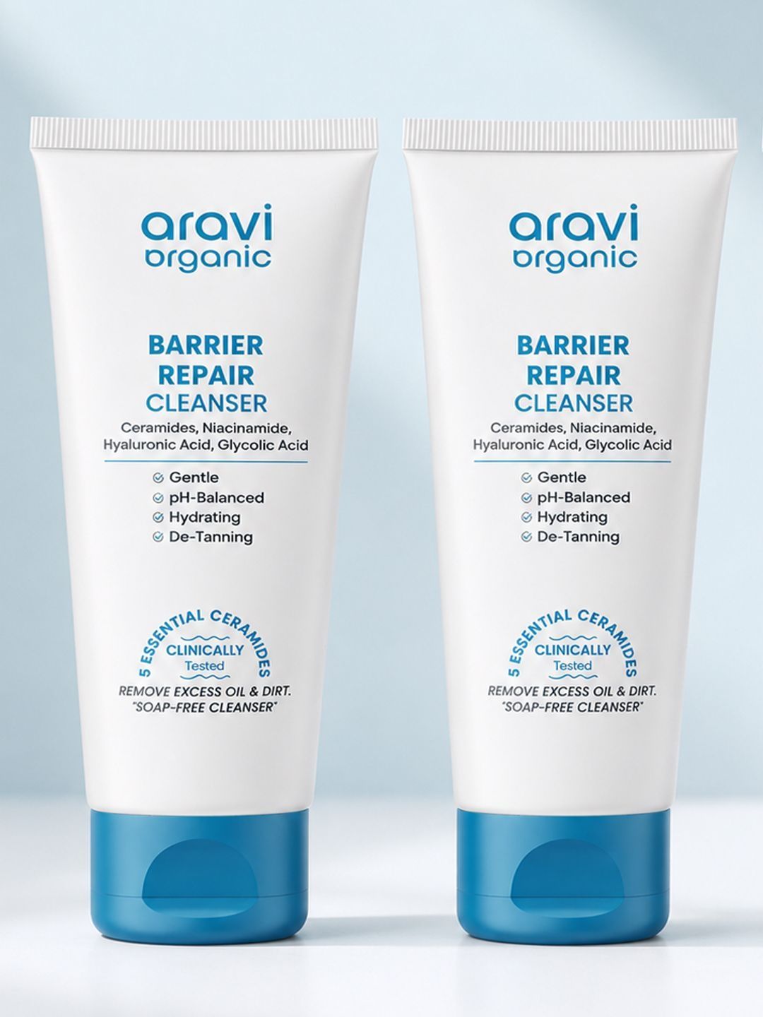 Aravi Organic Face Cleanser Gentle Foaming Face Wash for Oily & Acne Prone Skin | Set Of 2