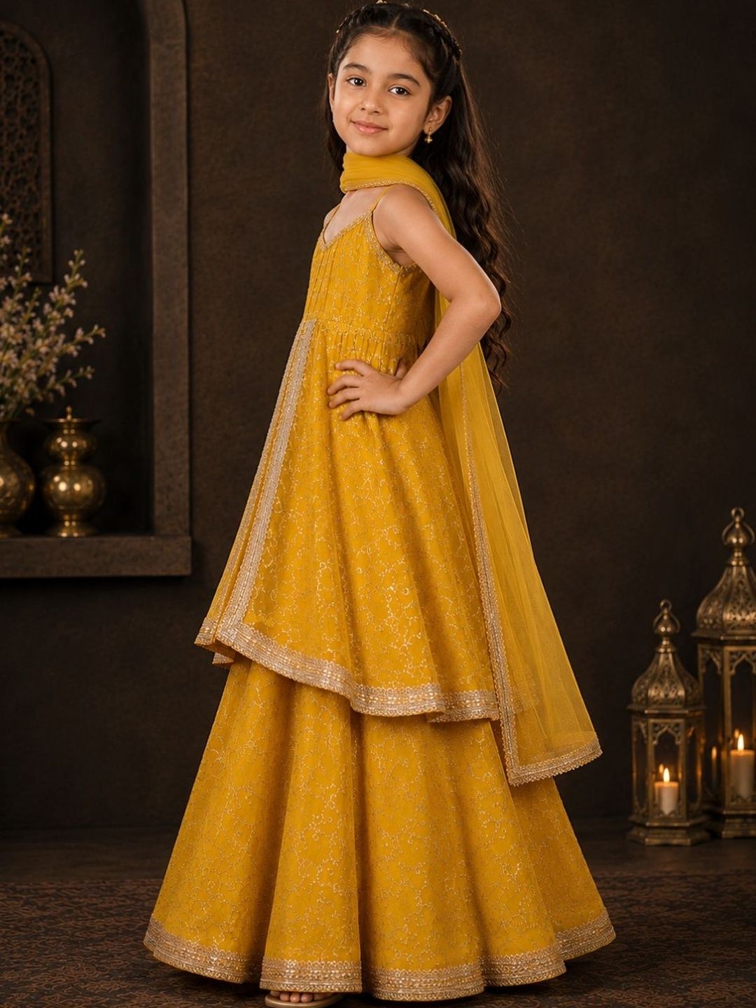 Sequinned Embroidered Lehenga Choli With Dupatta 2