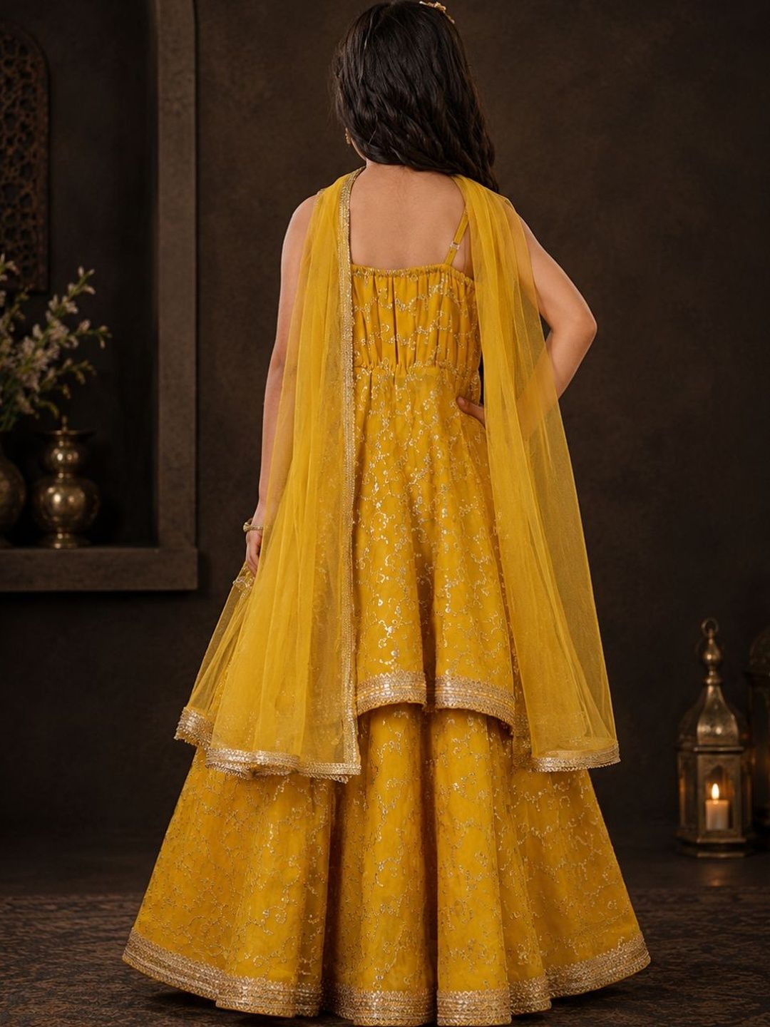 Sequinned Embroidered Lehenga Choli With Dupatta 4