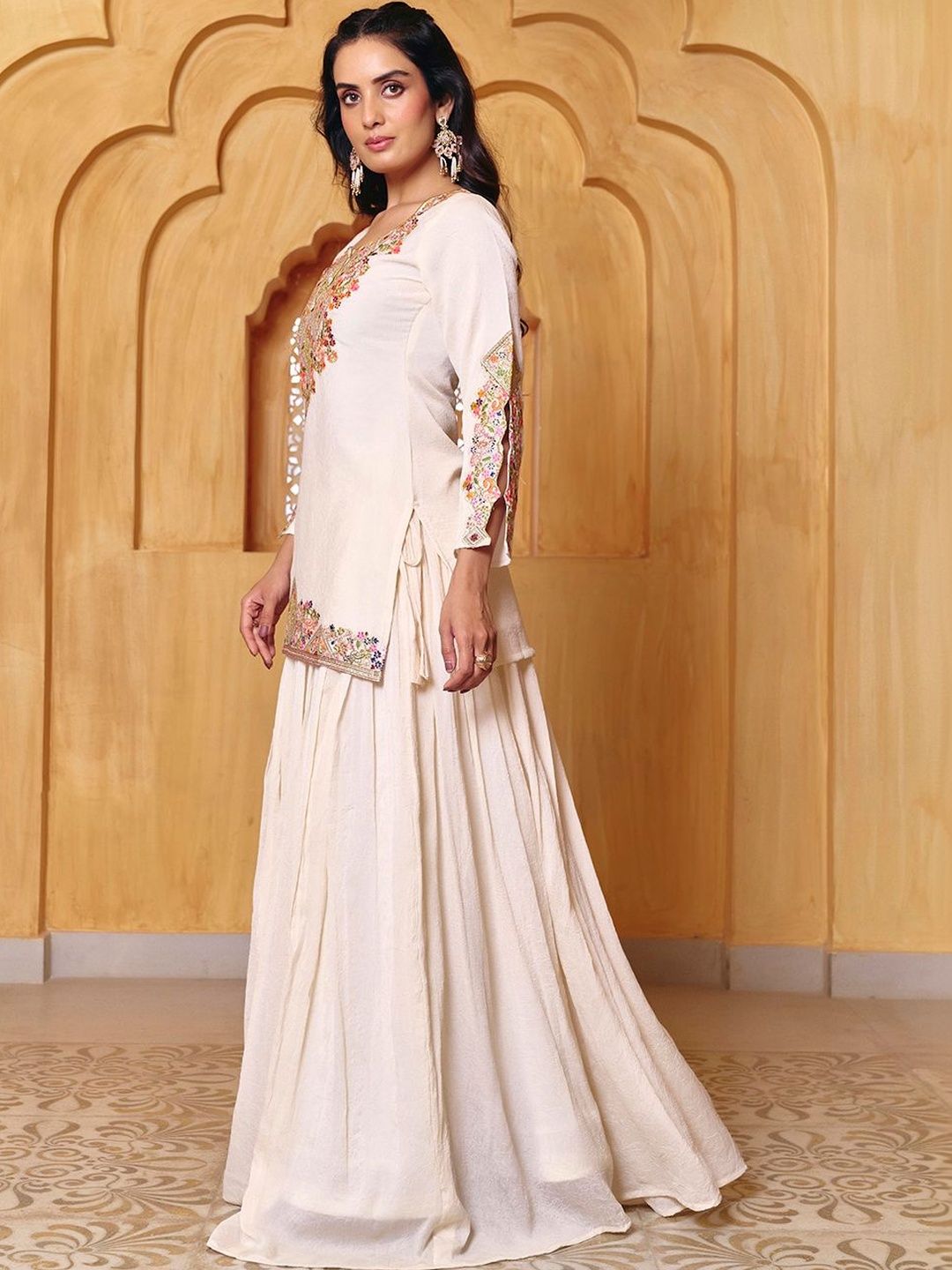 Embroidered Ready to Wear Lehenga & 3