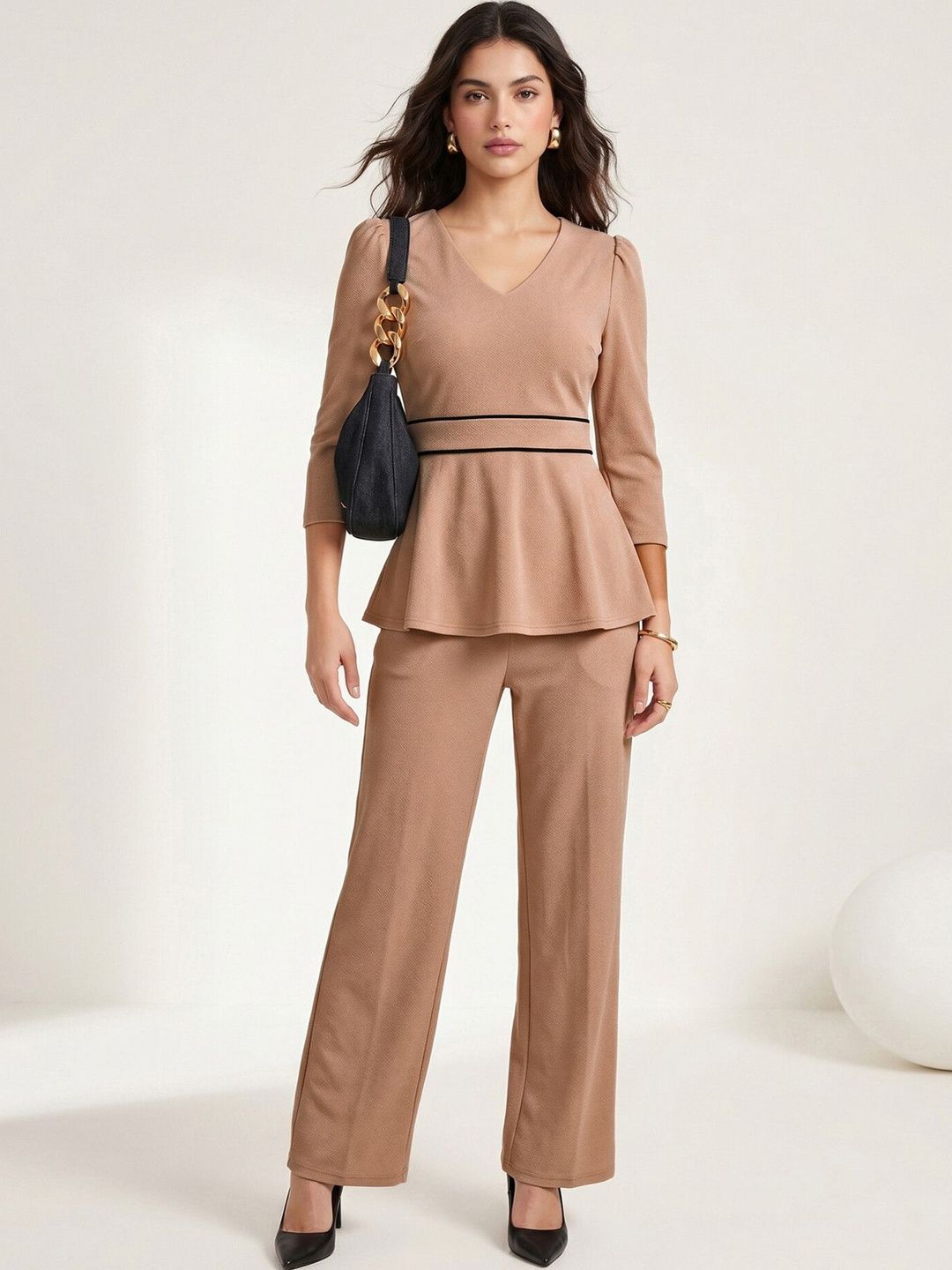 Selvia Solid Top with Trousers