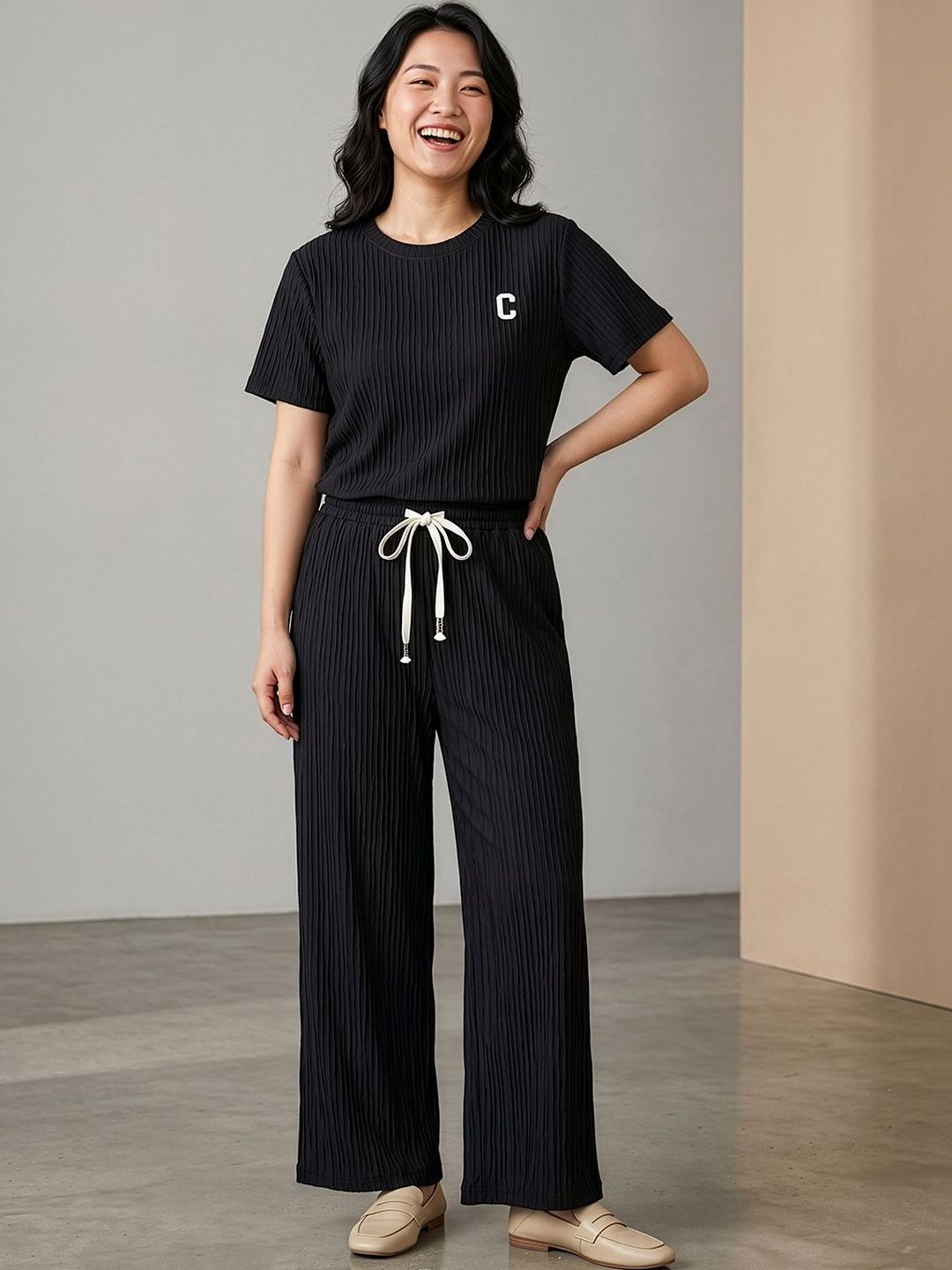 Buy Lugo Round Neck Top And Palazzo -  - Apparel for Women