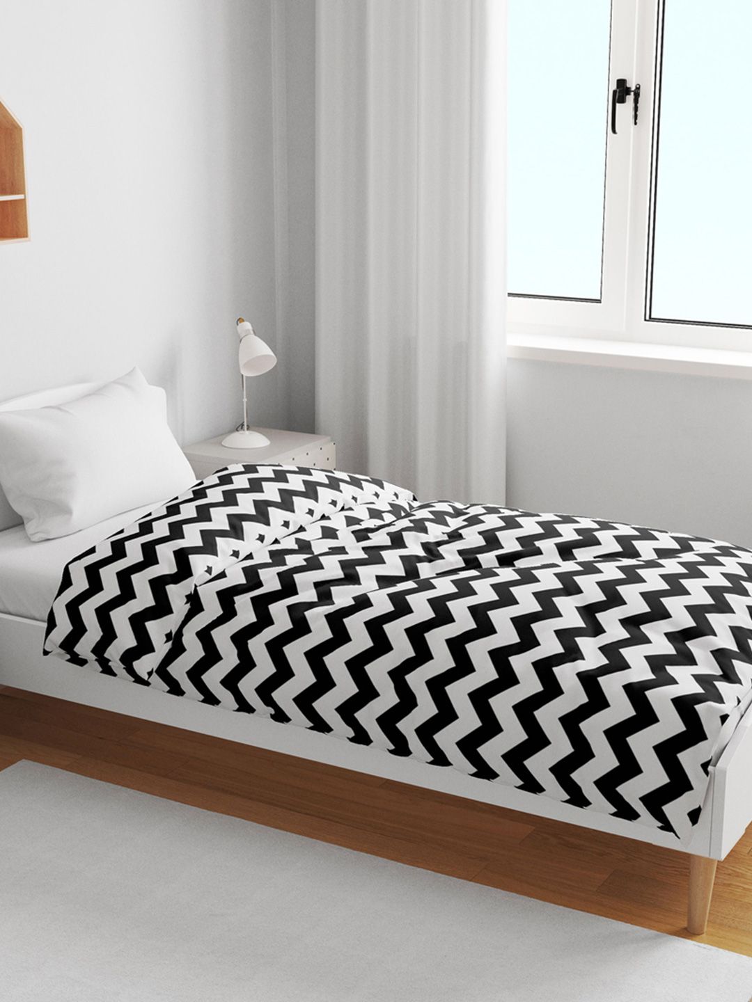 Buy Divine Casa Black & White Abstract Microfiber AC Room 120 GSM Single Kids Dohar Blanket -  - Home for Unisex