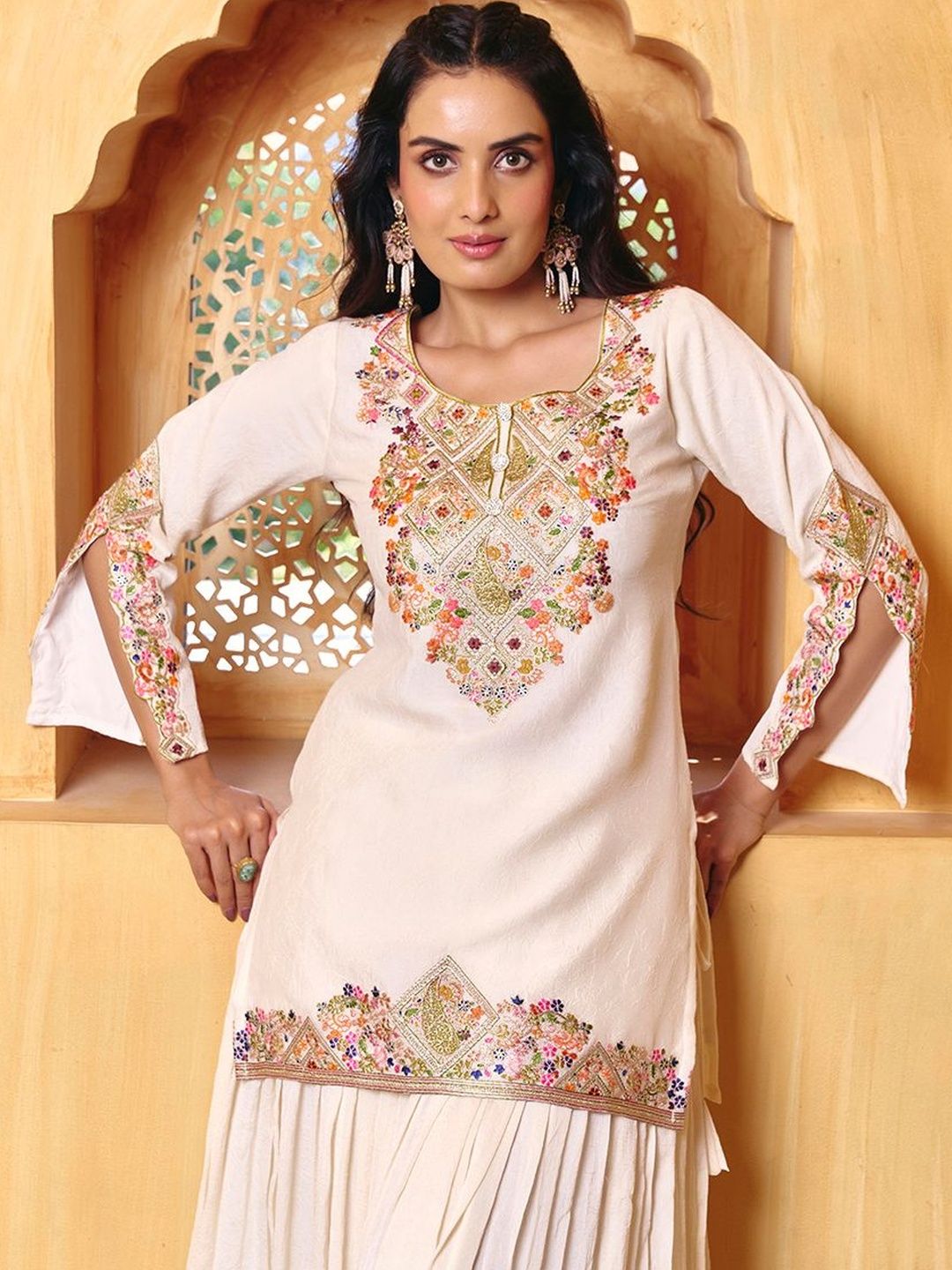 Embroidered Ready to Wear Lehenga & 2