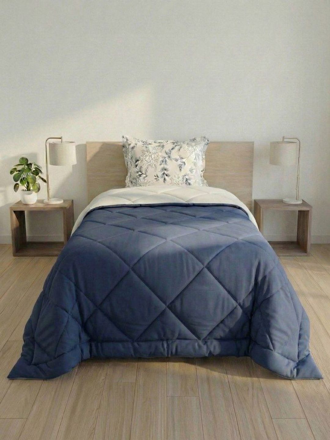 MAFATLAL Navy Blue Microfiber AC Room 150 GSM Comforter