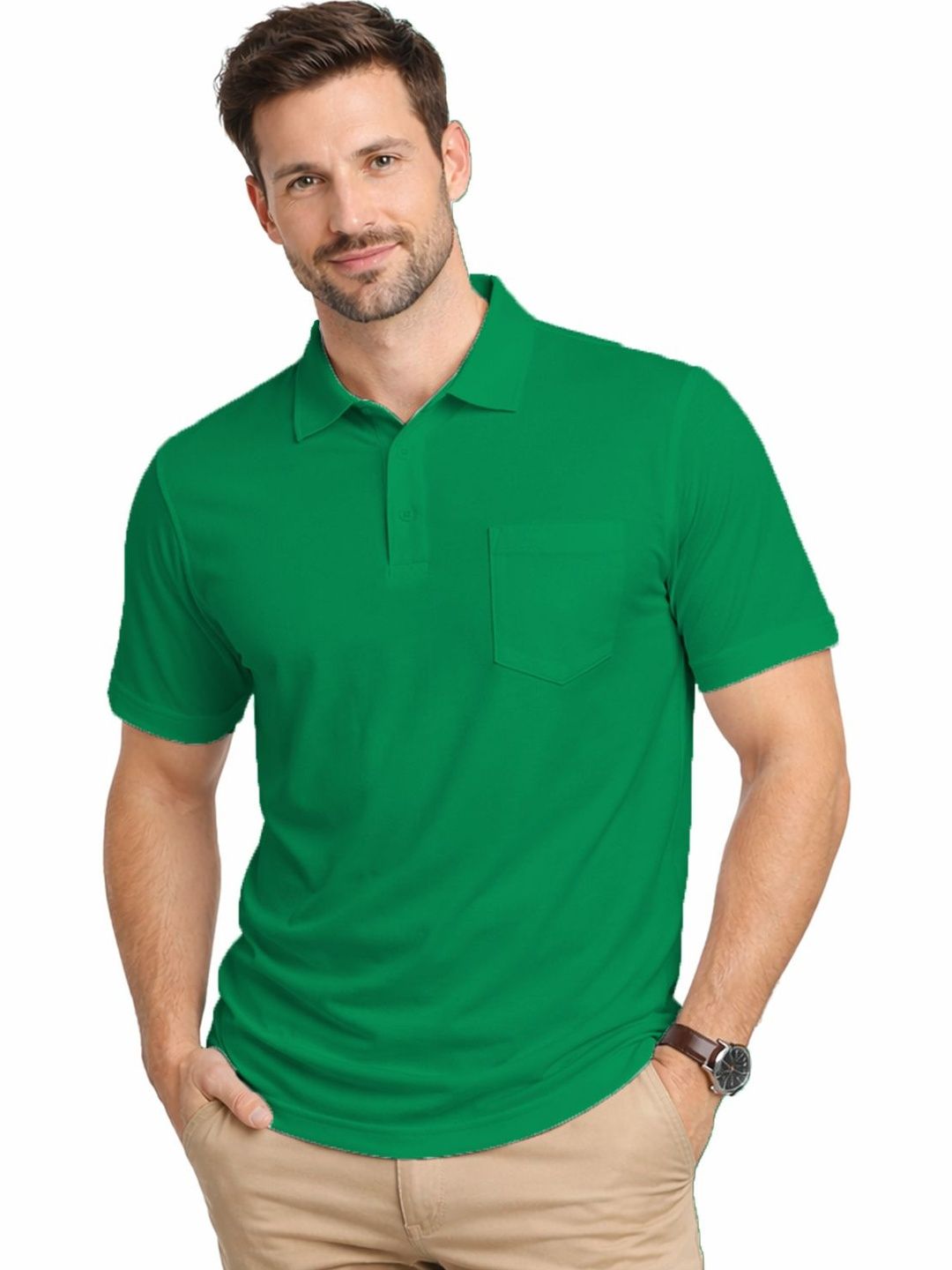 Peerless Wear Men Polo Collar Pockets T-shirt