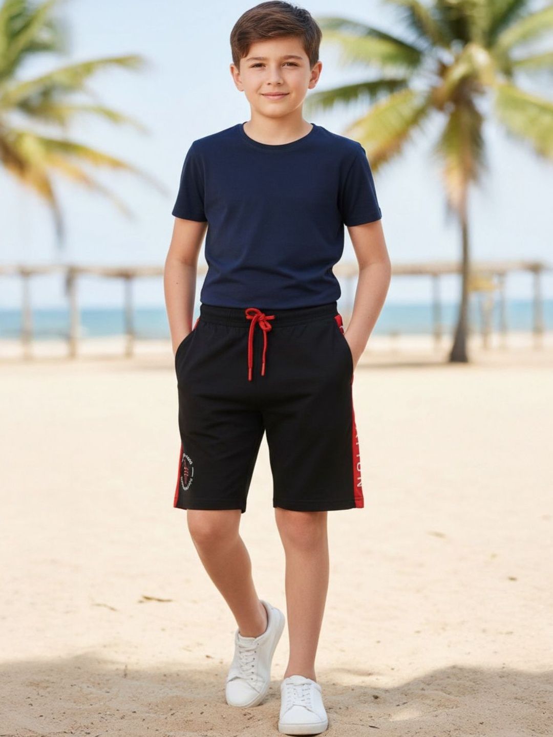 V-Mart Boys Colourblocked Technology Shorts