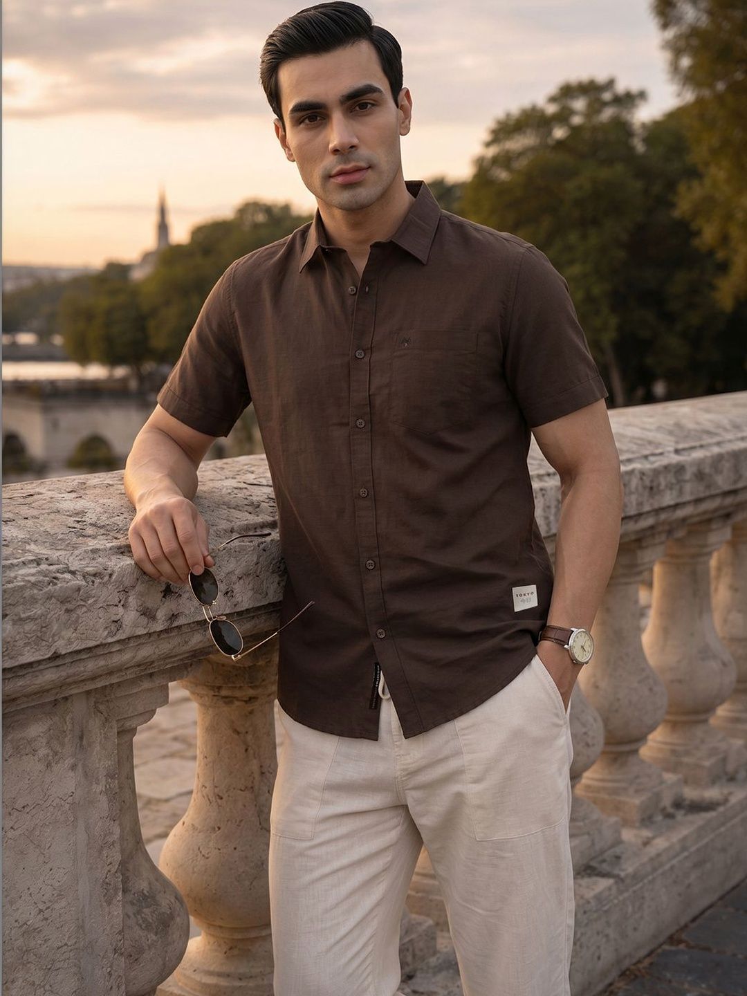 Thomas Scott Men Classic Slim Fit Casual Shirt