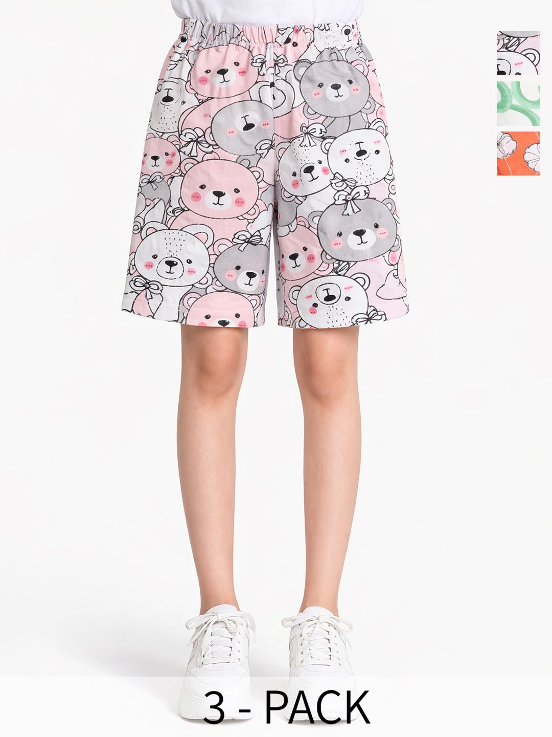 TotzTouch Girls Floral Printed Cycling Shorts