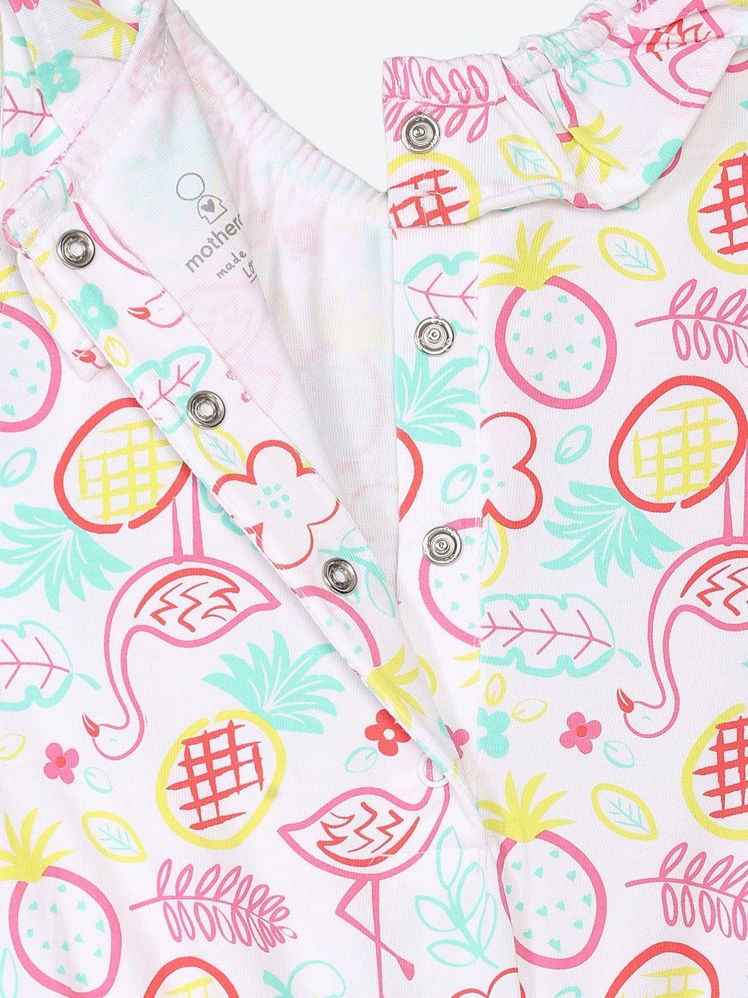 Girls Conversational Printed Ruffles Pure Cotton Jumpsuit 6
