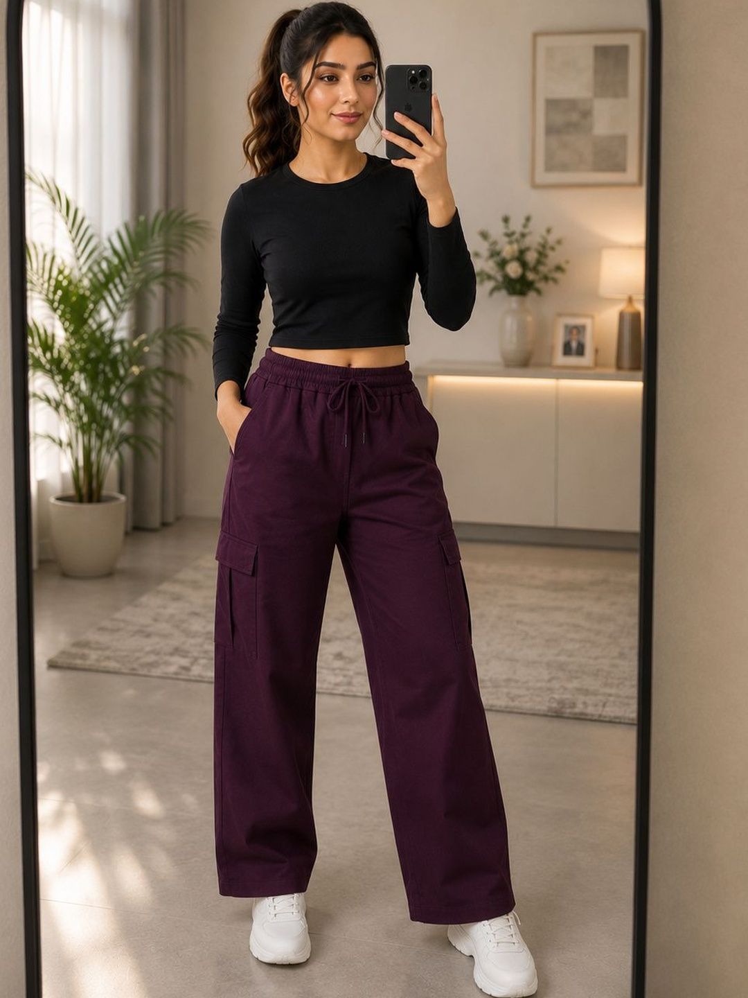 Greatech Fashions Women Relaxed Straight Leg Trousers