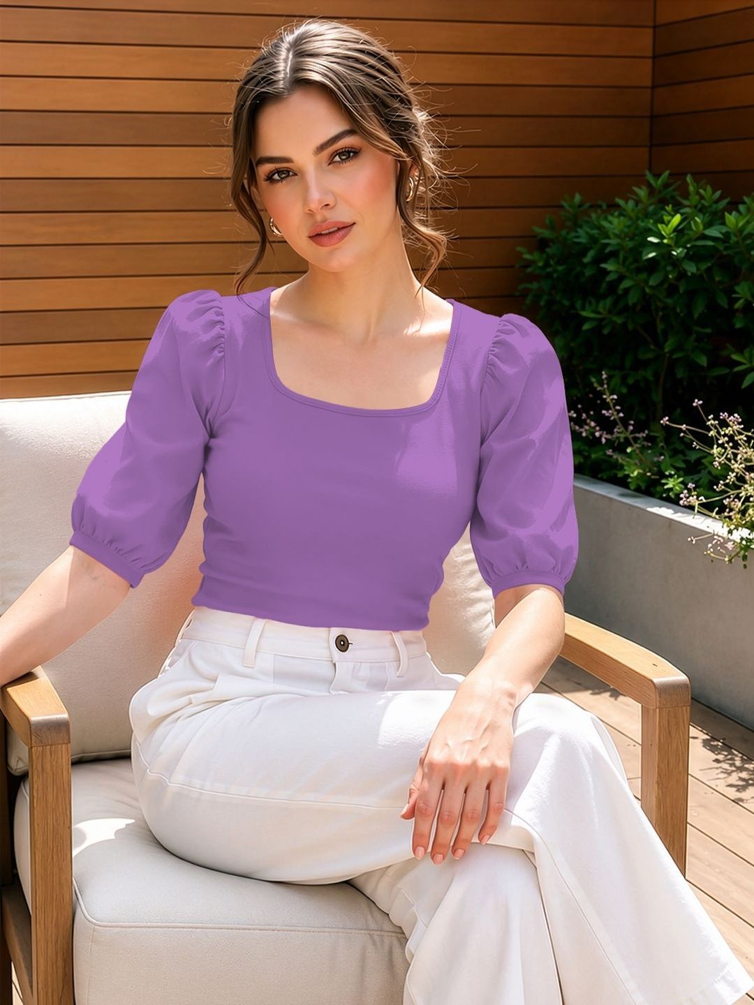 Navyankaa Puff Sleeve Top