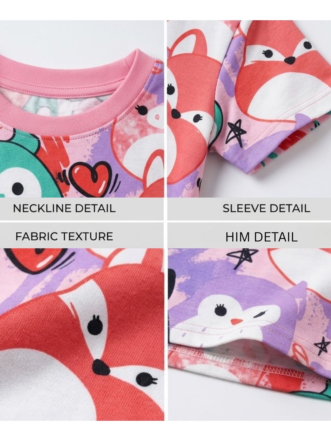 Girls White Printed Cotton Nightdress 7