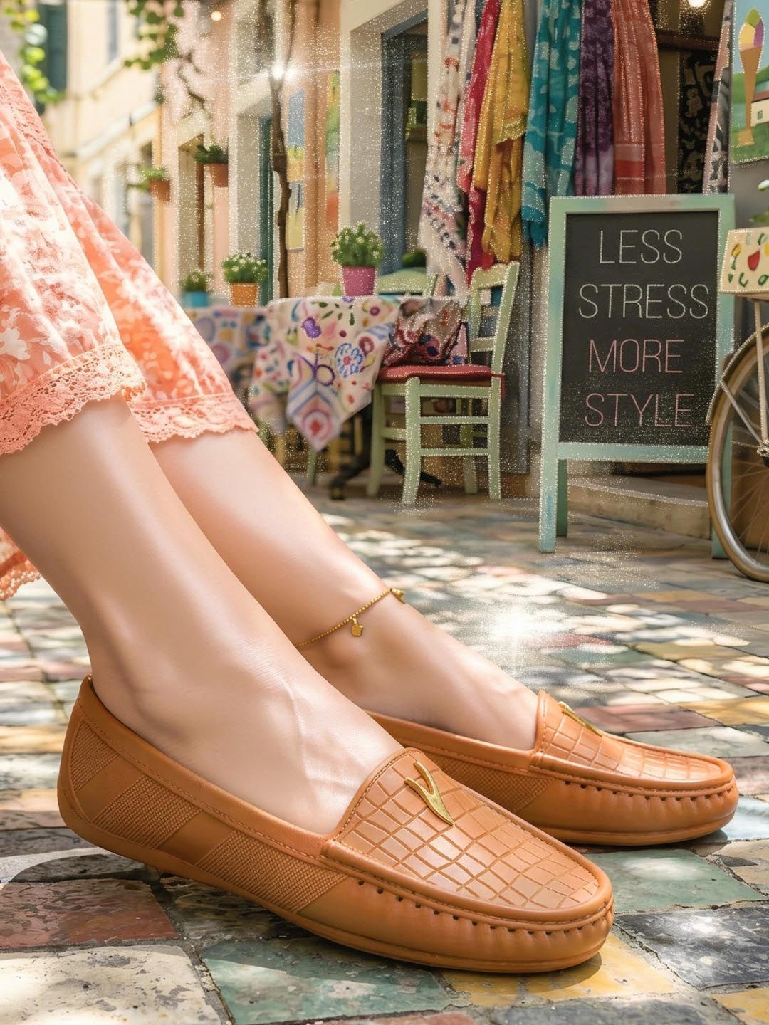 Ajanta SHOES Women Textured Loafers