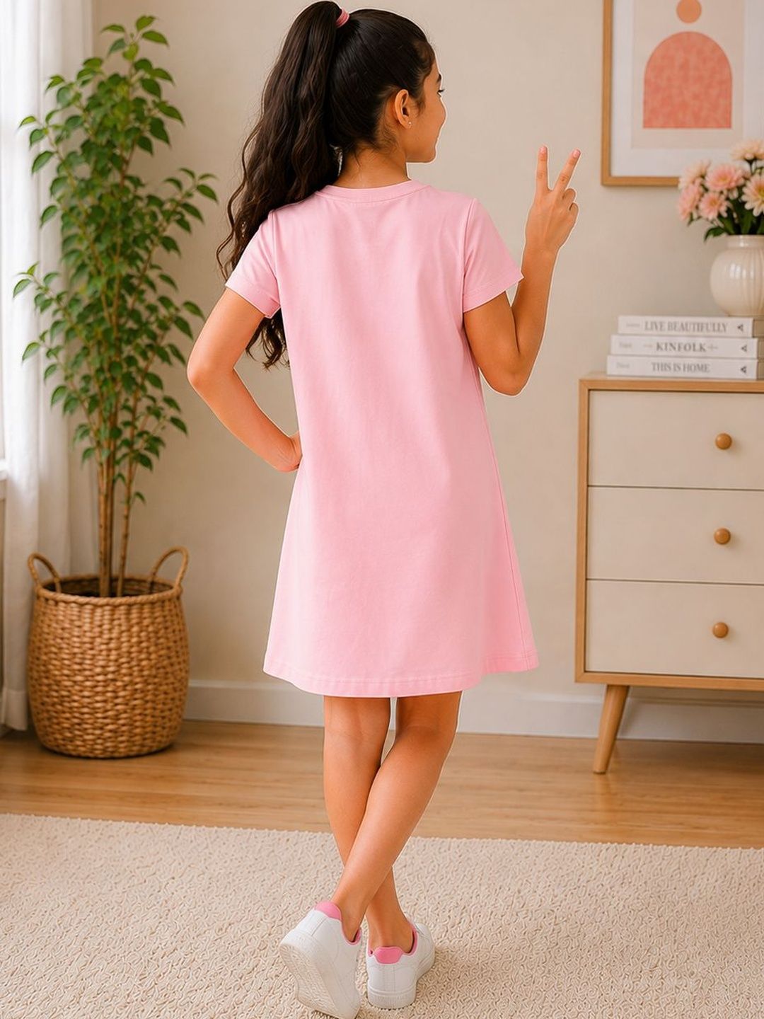 Girls Pack of 2 Printed T-shirt Nightdress 5