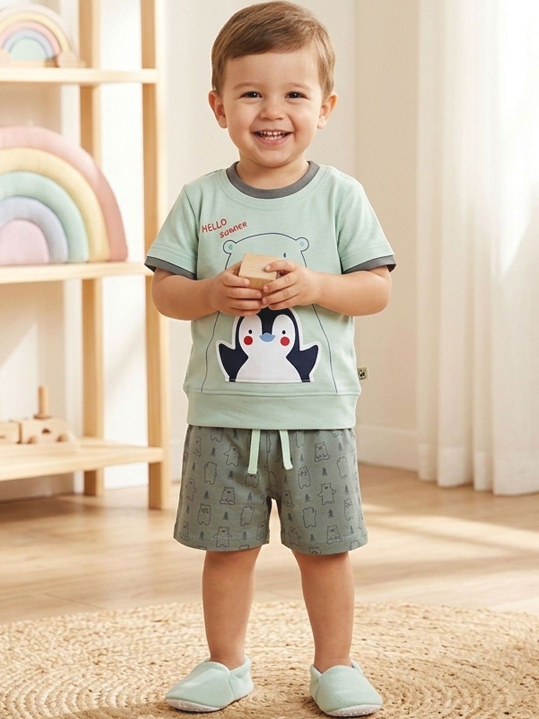 KINDLE Boys Printed T-shirt with Shorts
