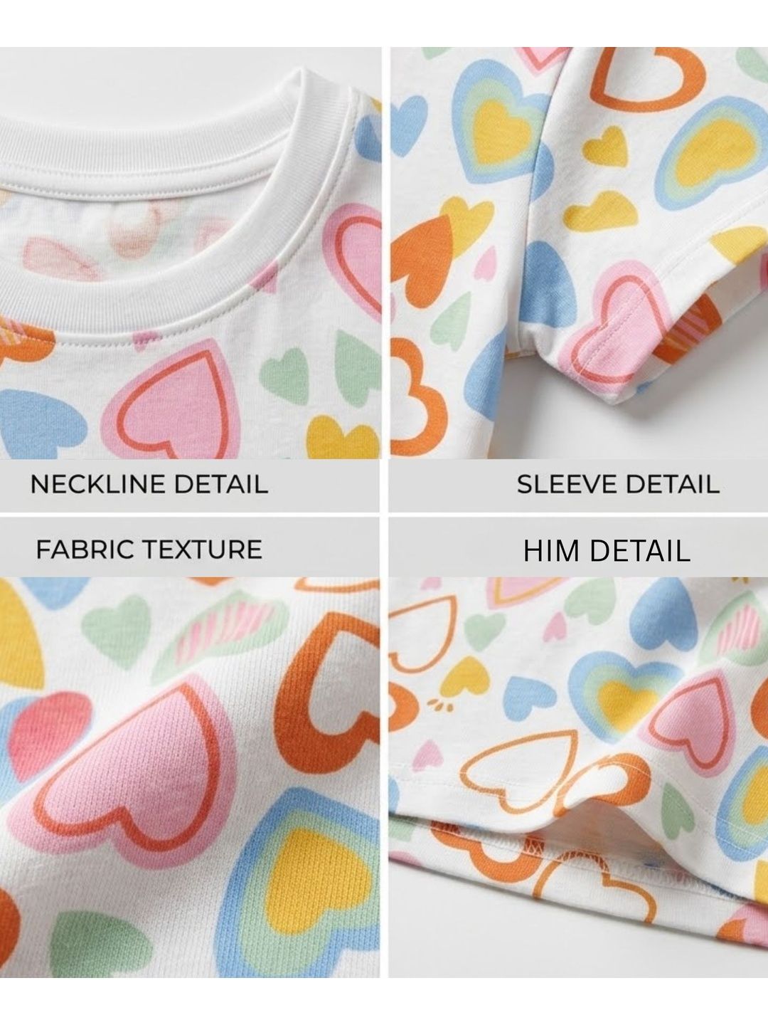 Girls Graphic Printed Cotton Short Sleeves Summer Nightdress 6