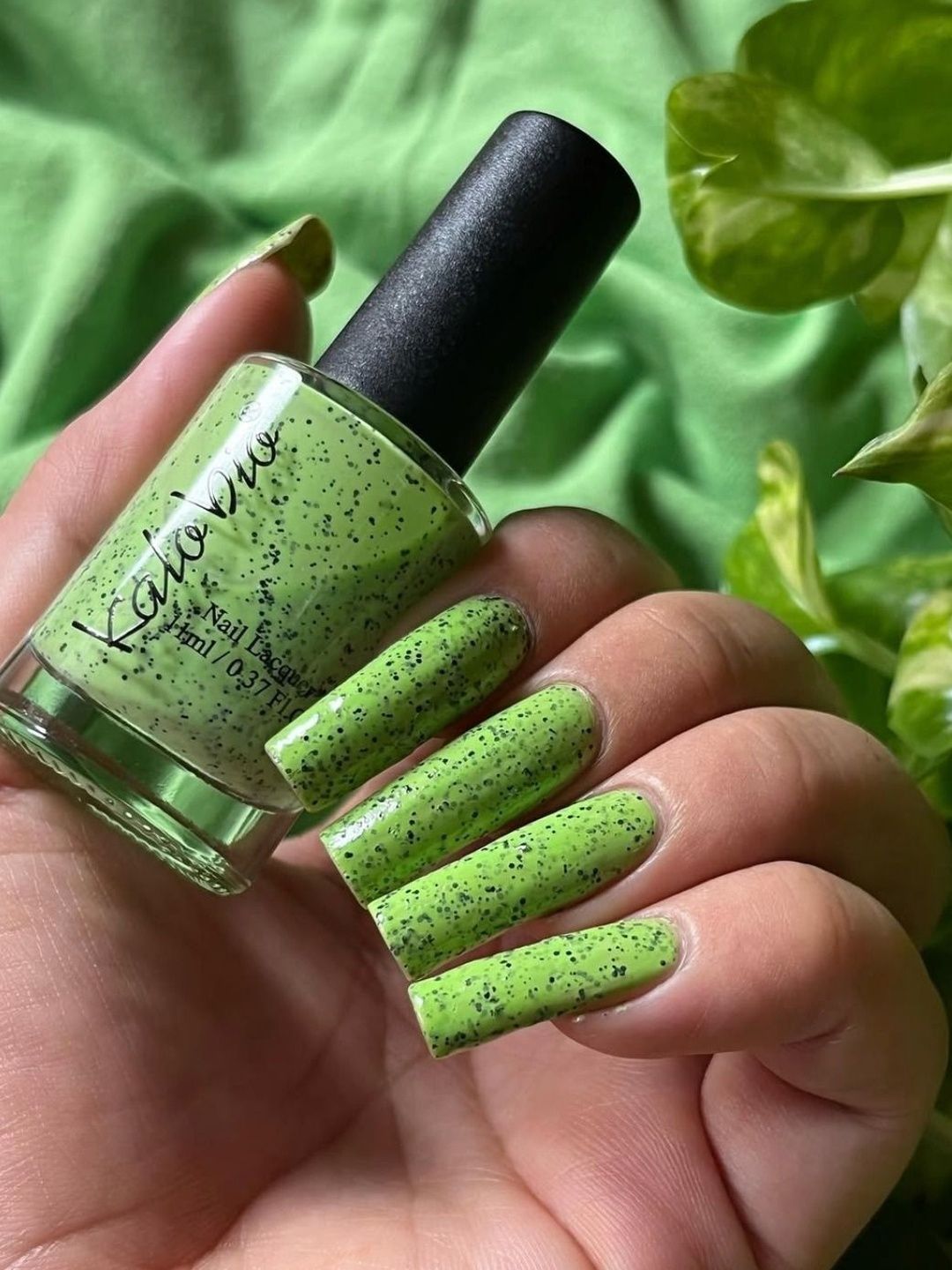Kalobio Quick Drying Long Lasting Glossy Finish Nail Polish - Lime Green - 11ml