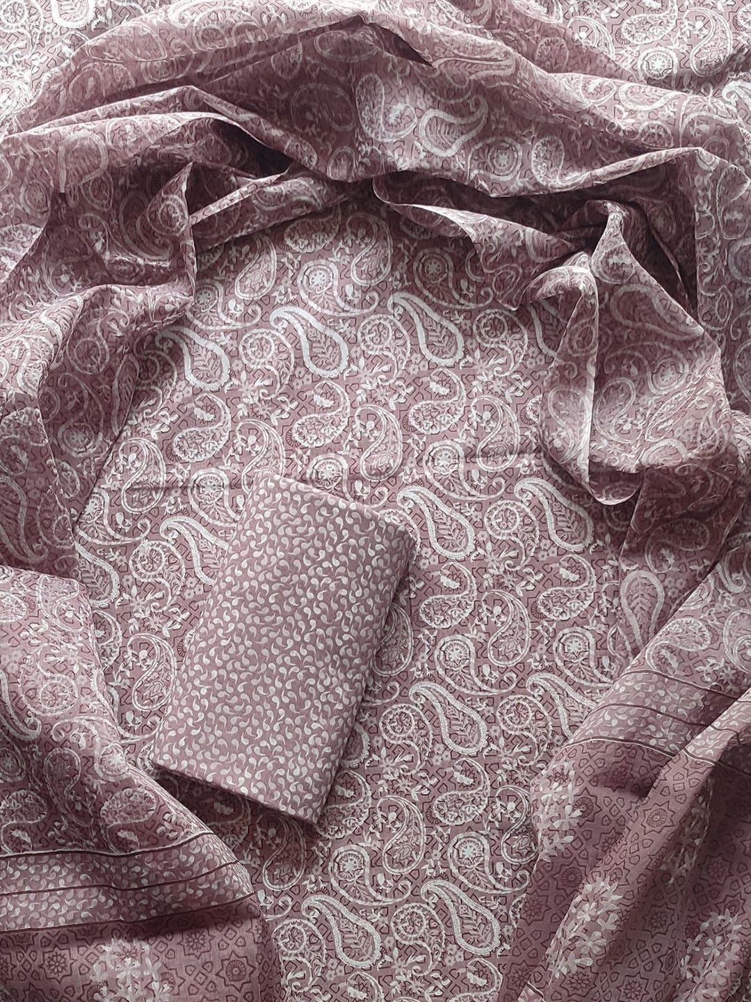 Khatri Creations Elagant Floral Printed Pure Cotton Block Print Unstitched Dress Material