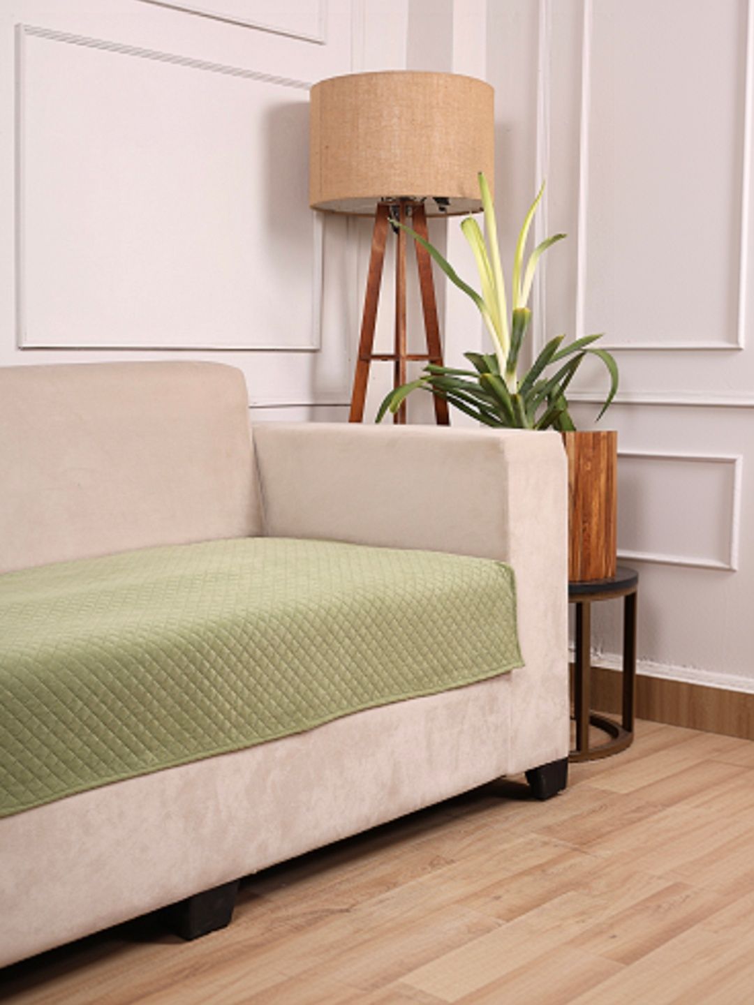 Buy STITCHNEST Set Of 1 Olive Green Solid 27