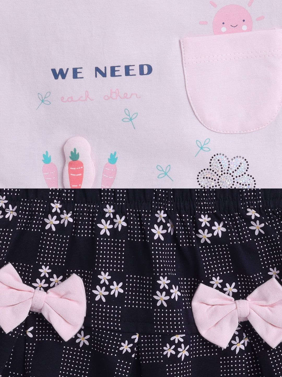 Girls Printed T-shirt with Skirt 5