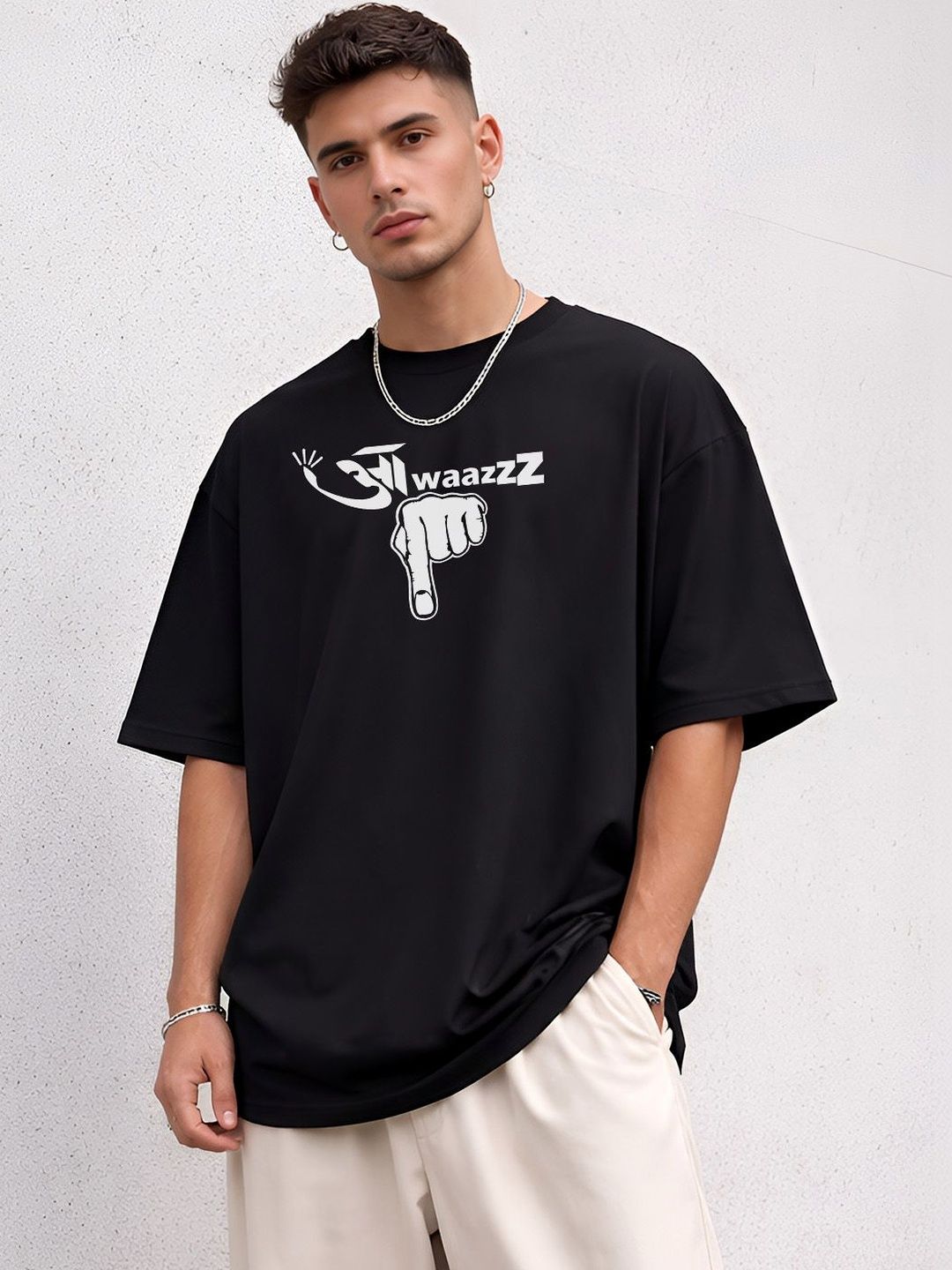 YAK YAK Men Oversized Drop Shoulder Organic Cotton T-Shirt