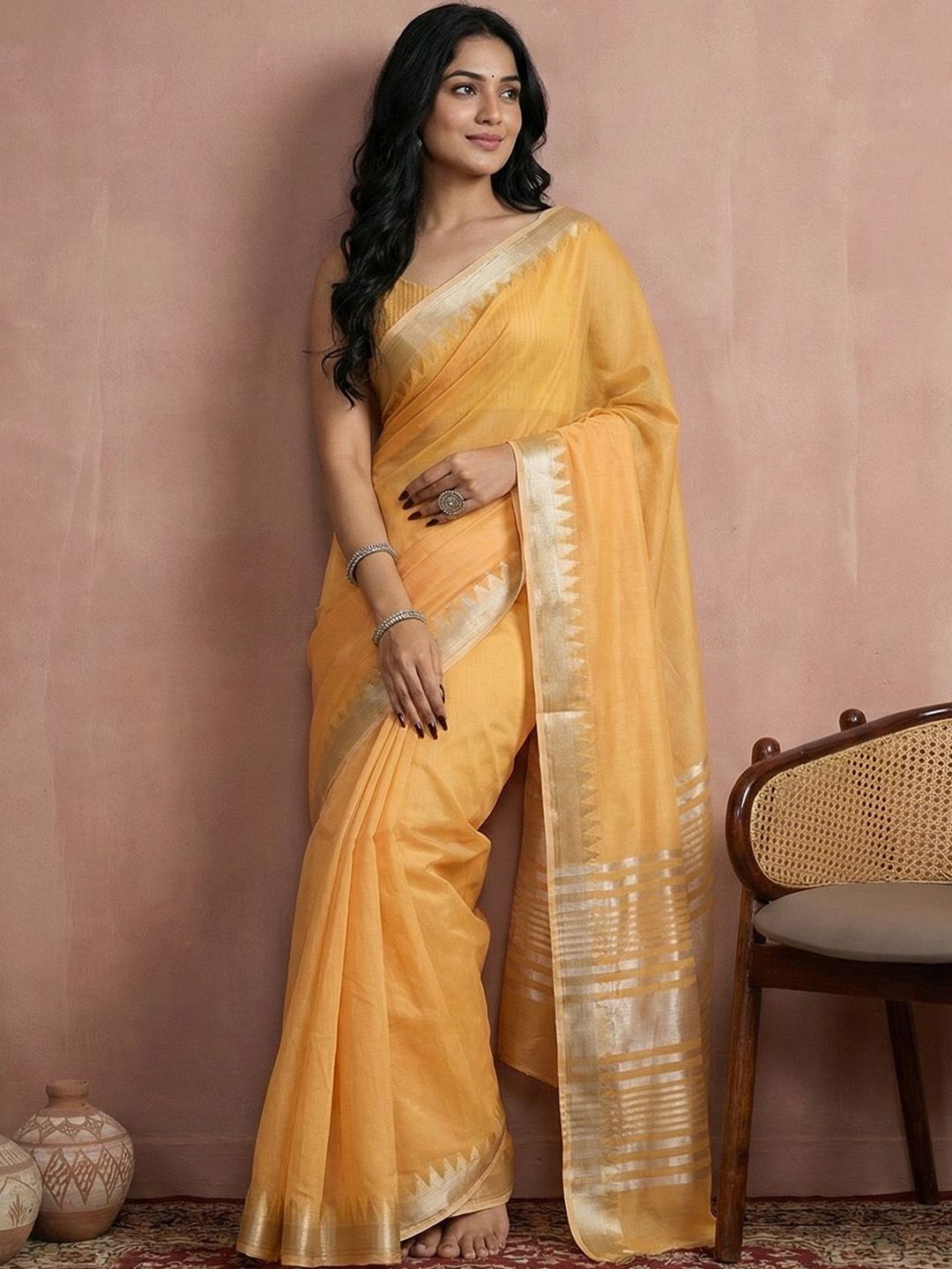 Sutriti Woven Design Linen Blend Saree
