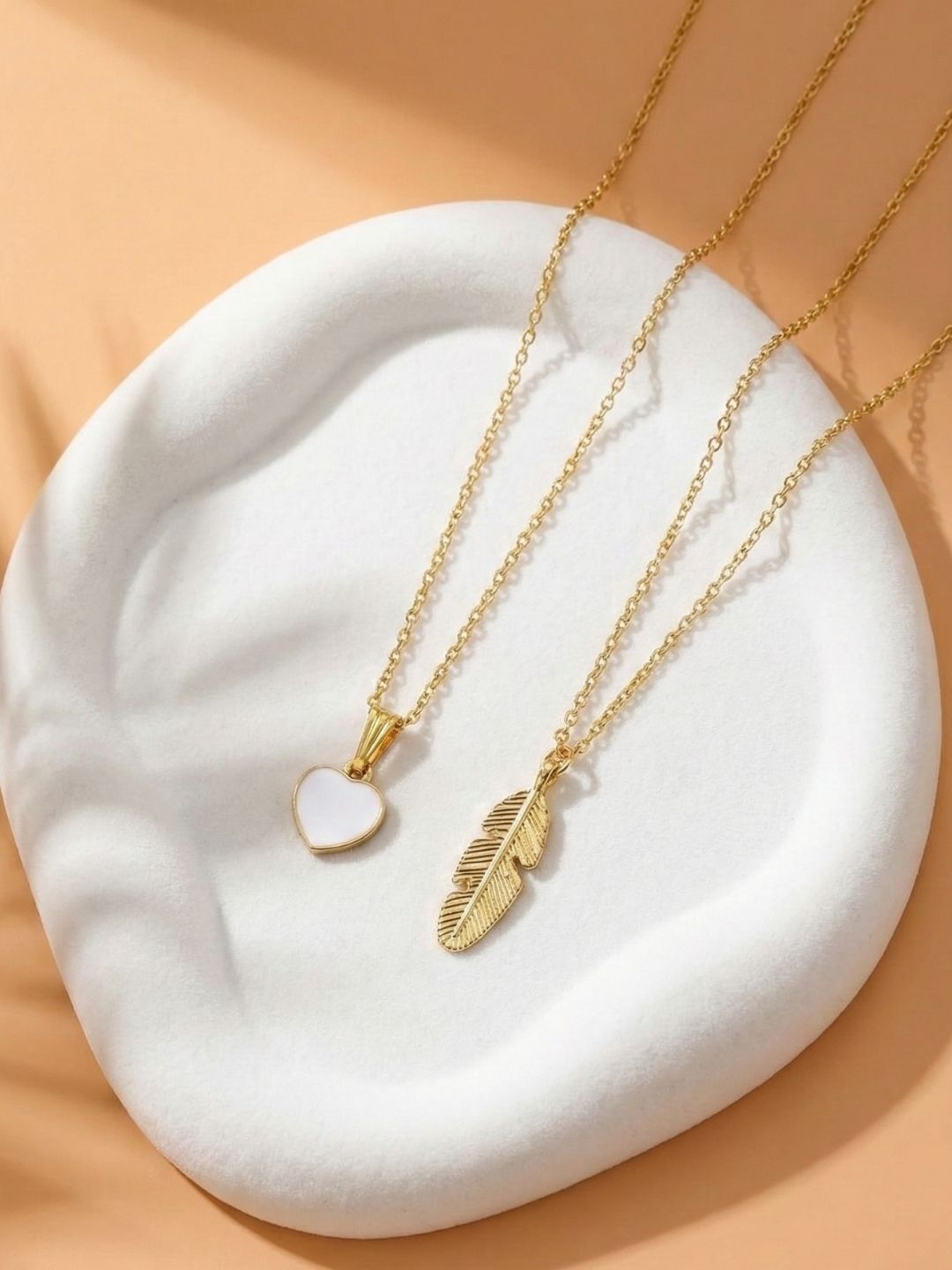 Buy Lara Karen Pack Of 2 Gold Plated Pendant -  - Accessories for Women