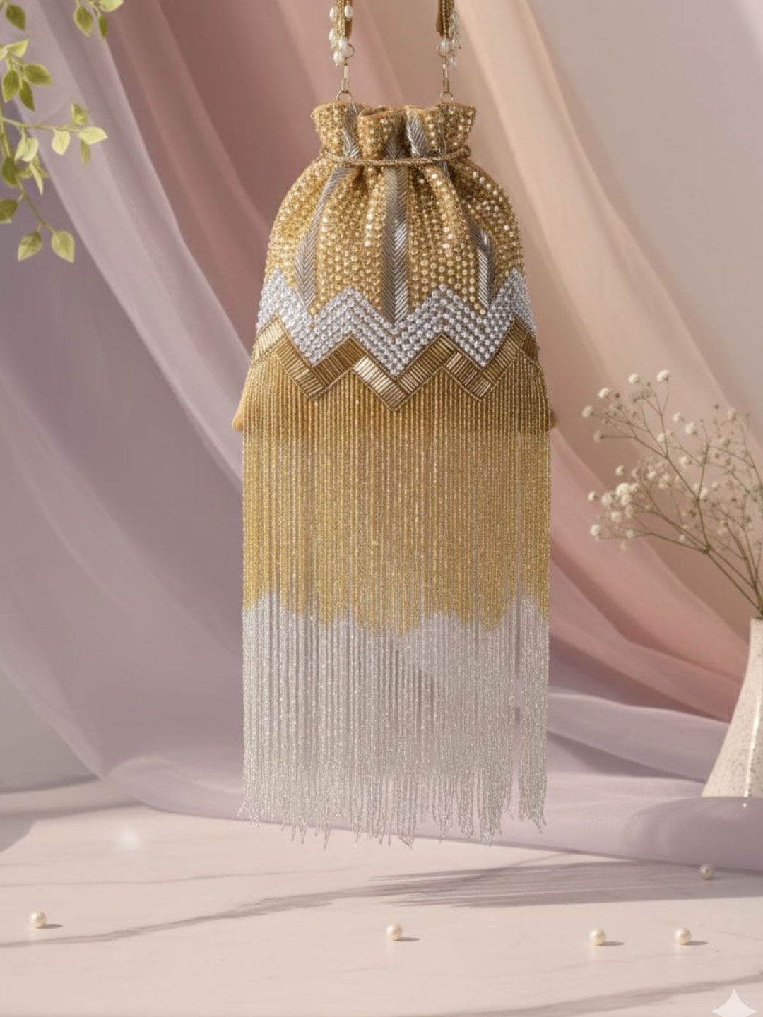 Buy Swisni Embellished Embroidered Potli Clutch -  - Accessories for Women