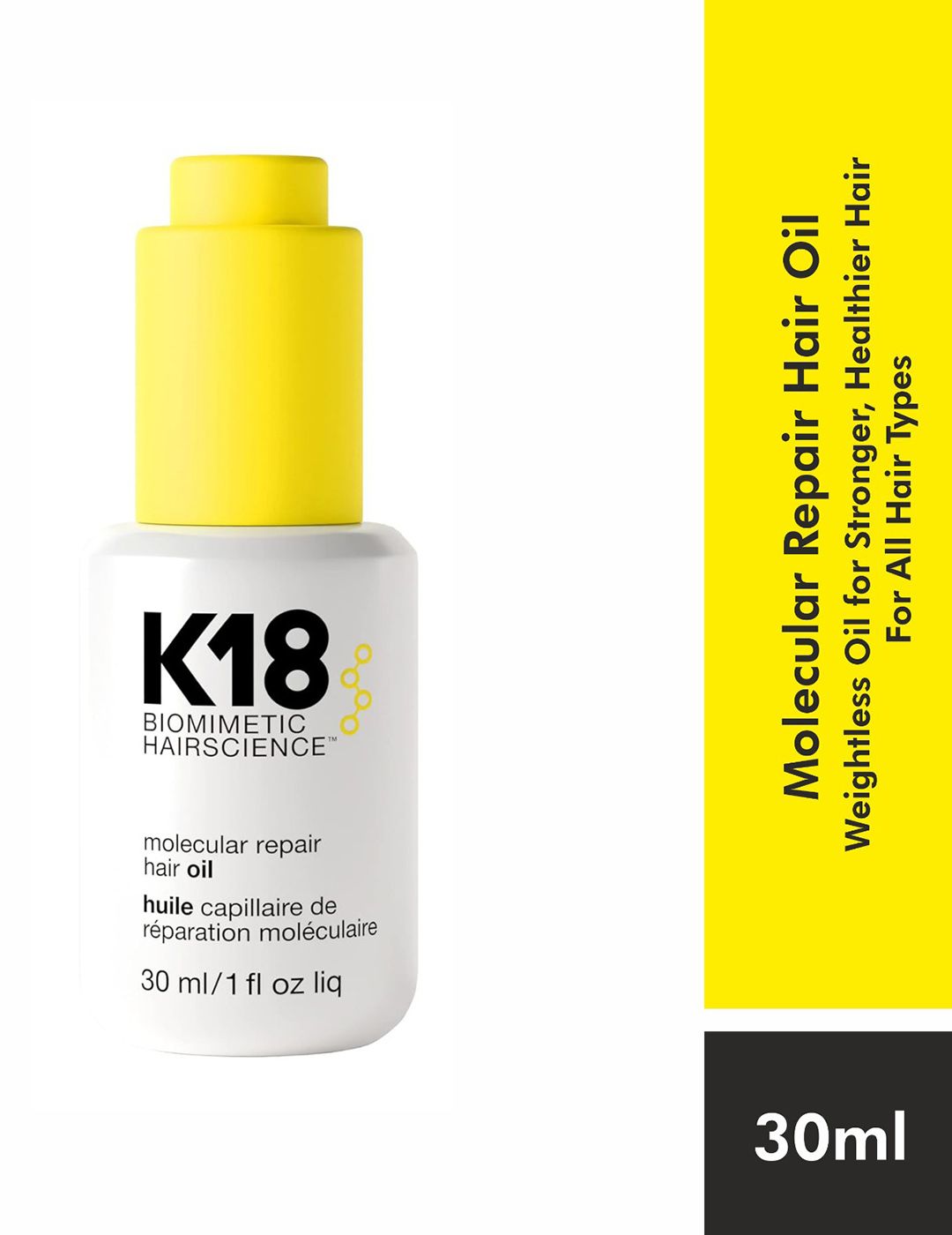 K18 Molecular Repair Hair Oil for Stronger & Healthier Hair - 30 ml