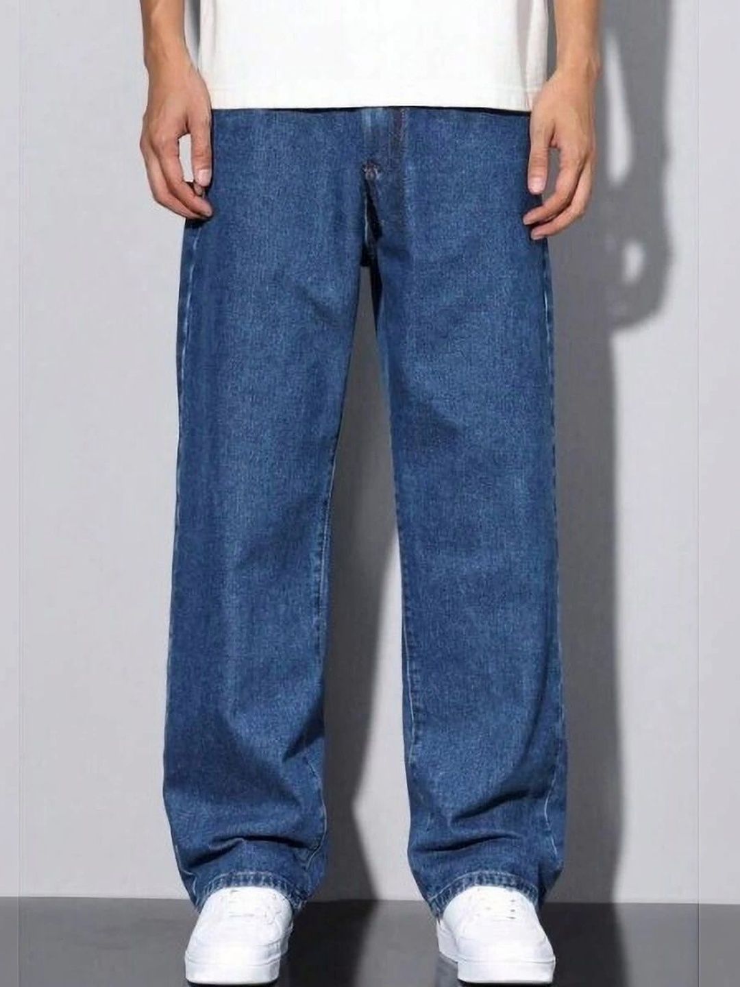 Veltick Men Baggy Mid-Rise Jeans