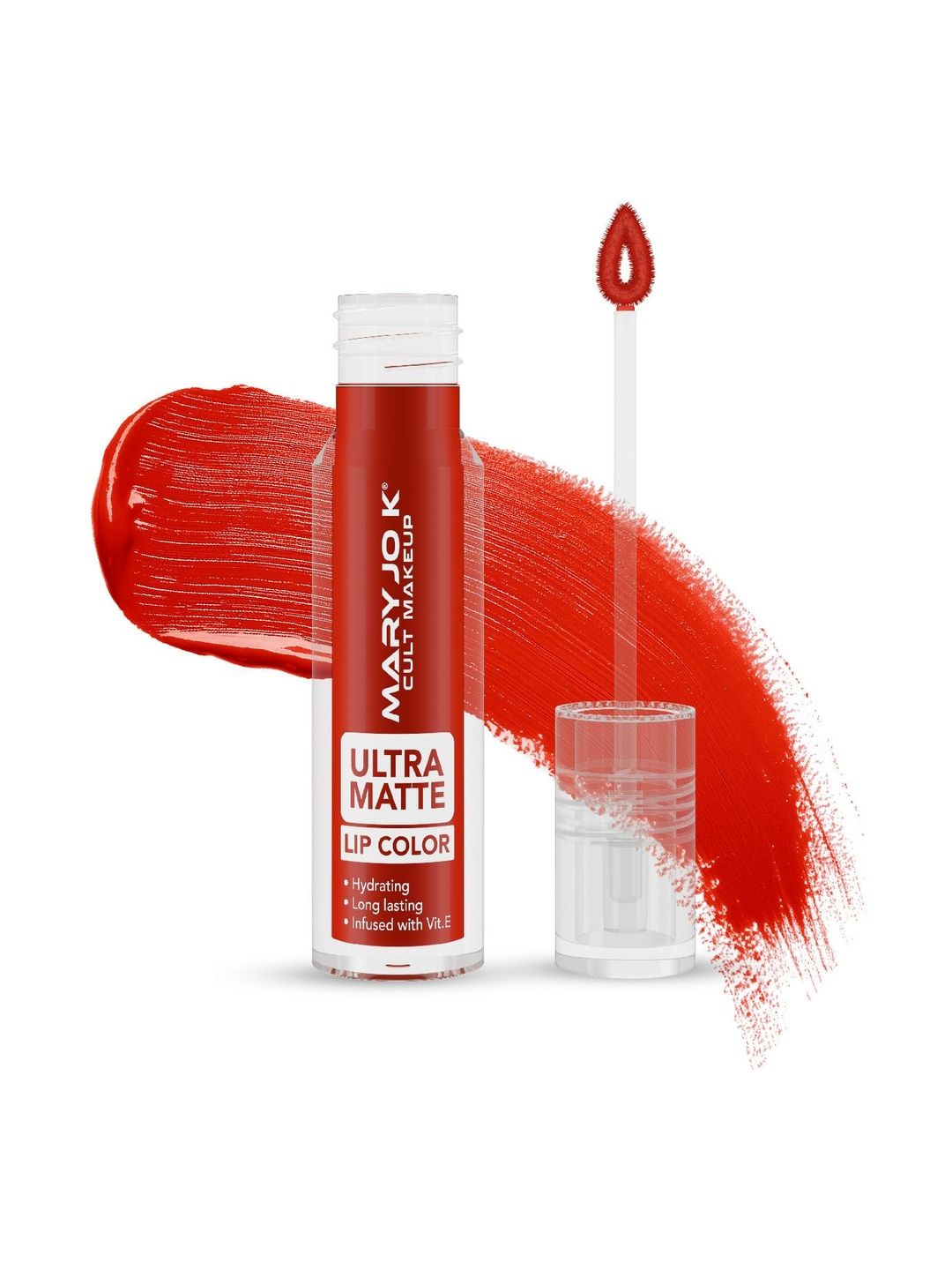 Mary Jo K Long Lasting Ultra Matte Liquid Lipstick  - Cherry Red - 01 - 5 ml