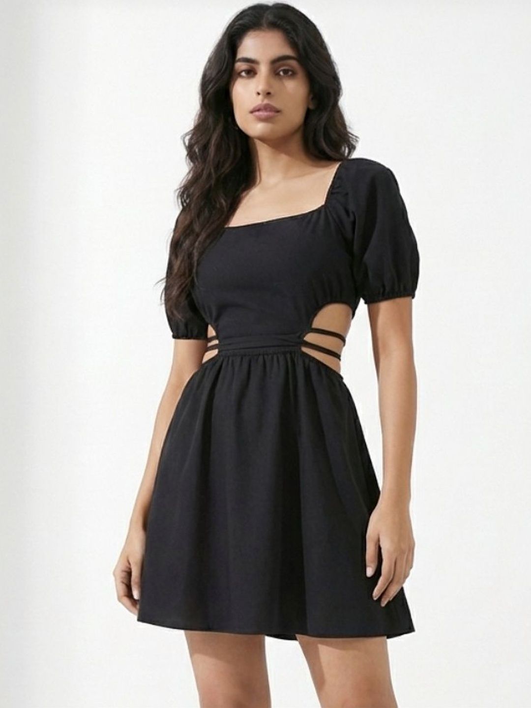 glitchez Fit & Flare Mini Dress