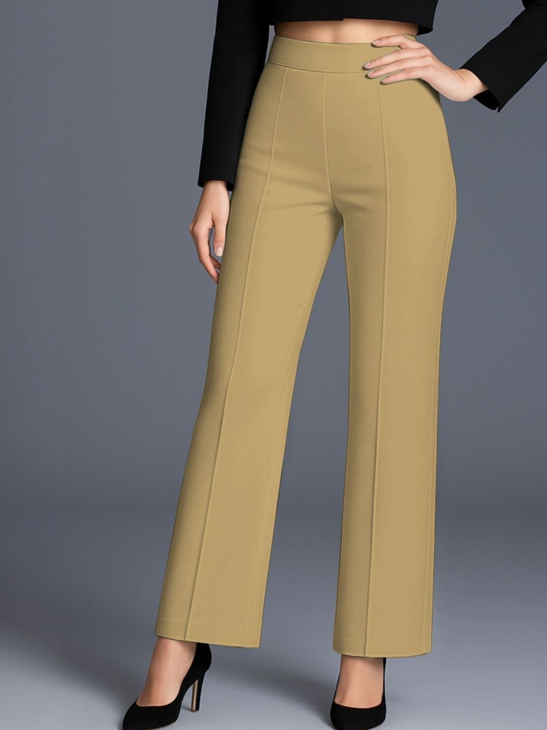 HERE&NOW Women Relaxed Easy Wash Cargos Trousers