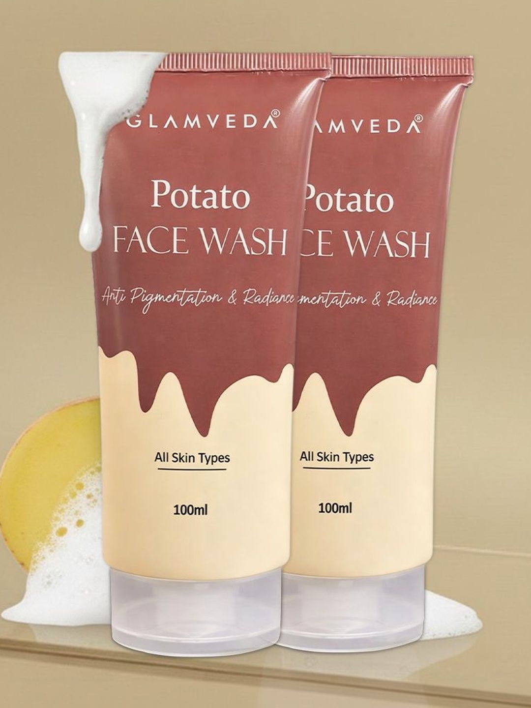 GLAMVEDA Set Of 2  Potato Anti Pigmentation Face Wash - 100 ml Each