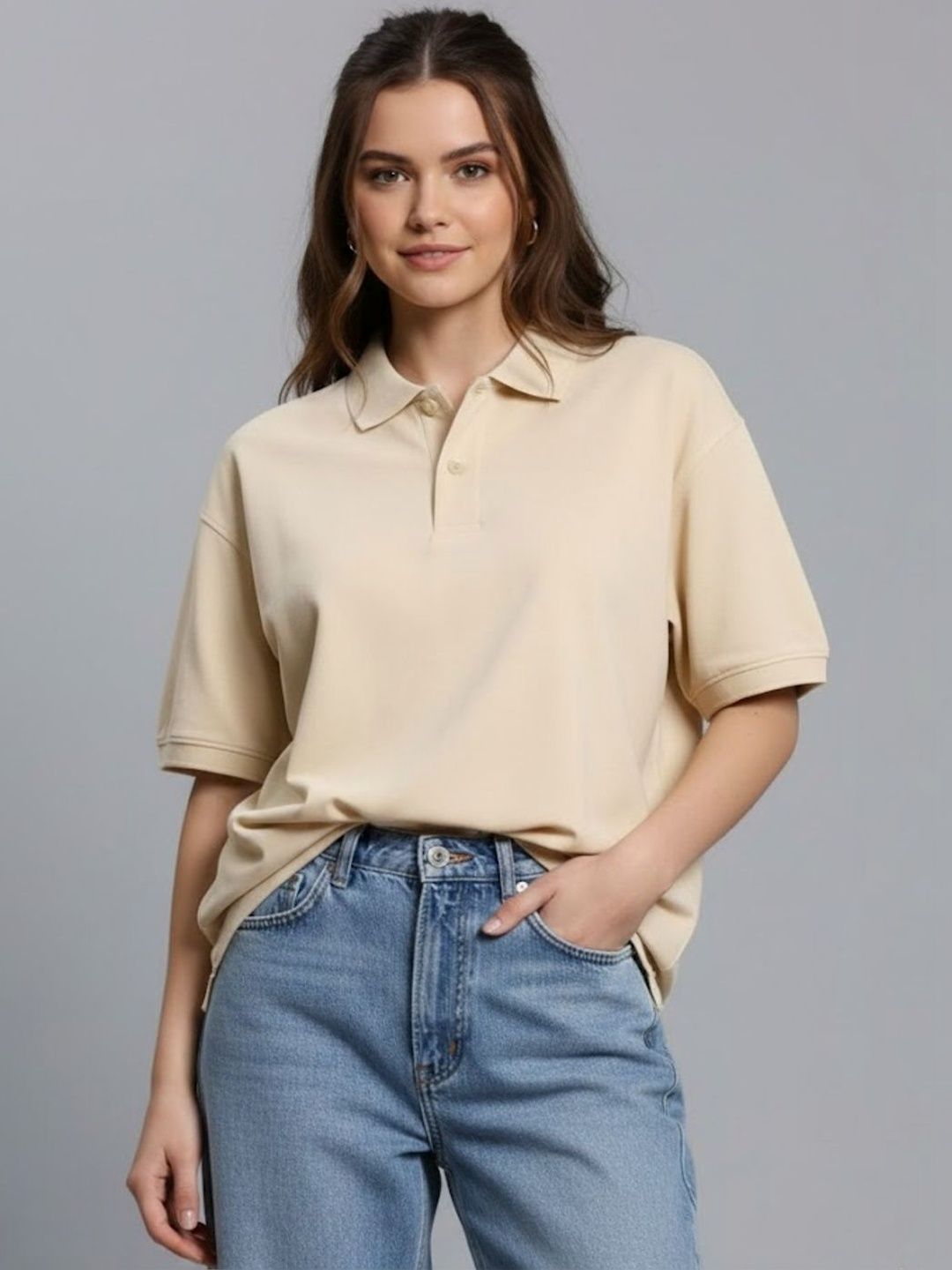 SZN Women Polo Collar T-shirt