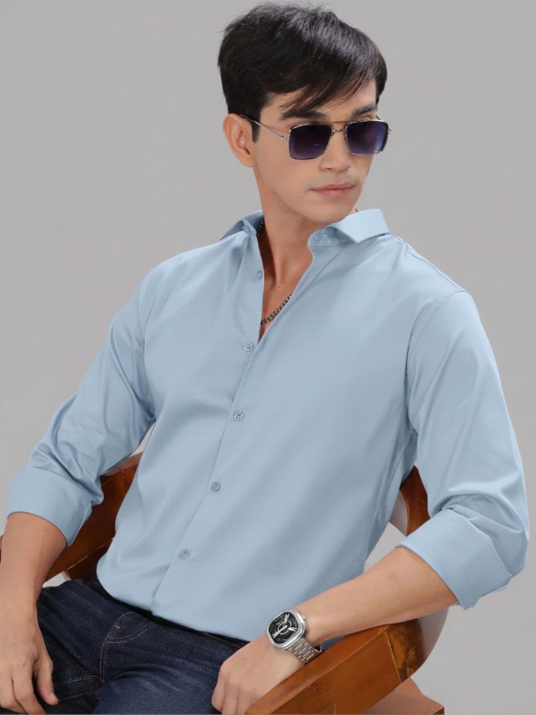 Men's Regular Fit Casual Solid Shirt
